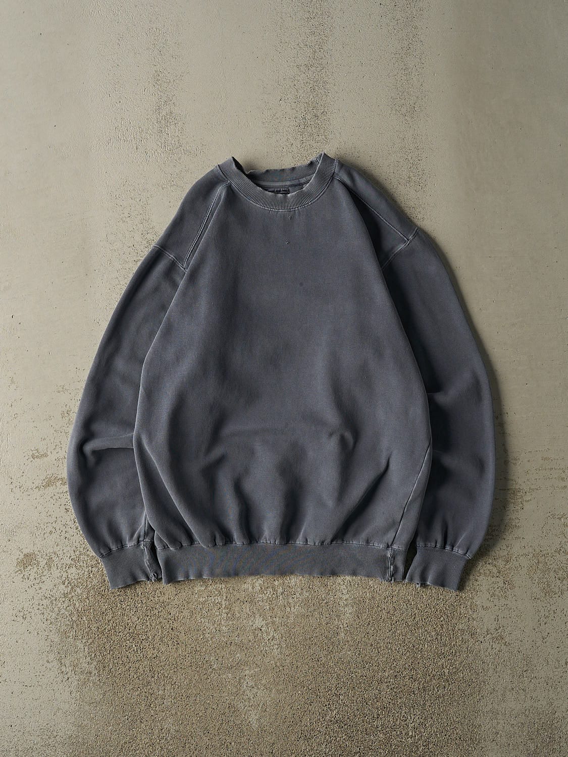 Vintage 90s Washed Blue Blank Crewneck (L)