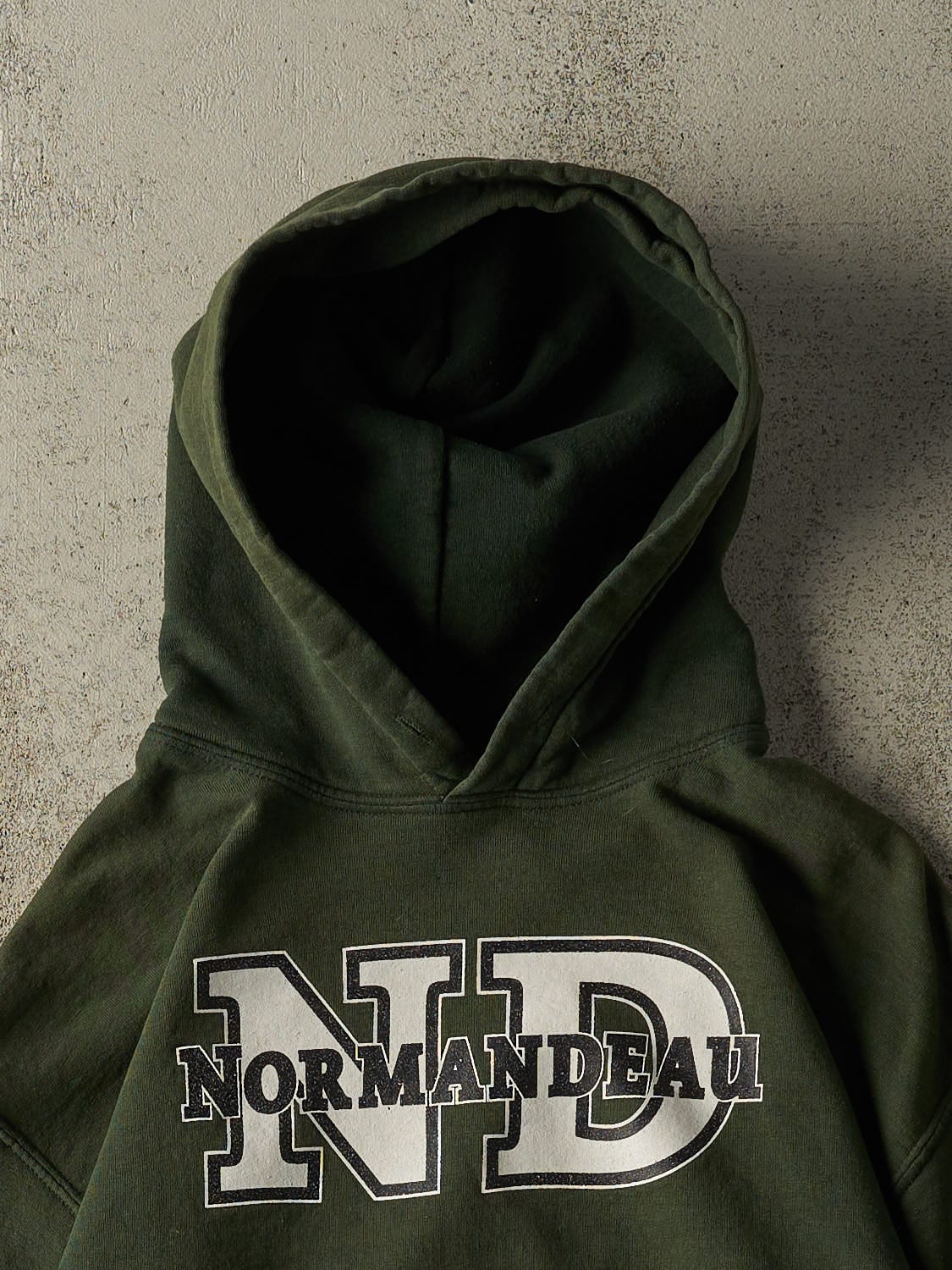 Vintage Y2K Green Normandeau Hoodie (XS/S)