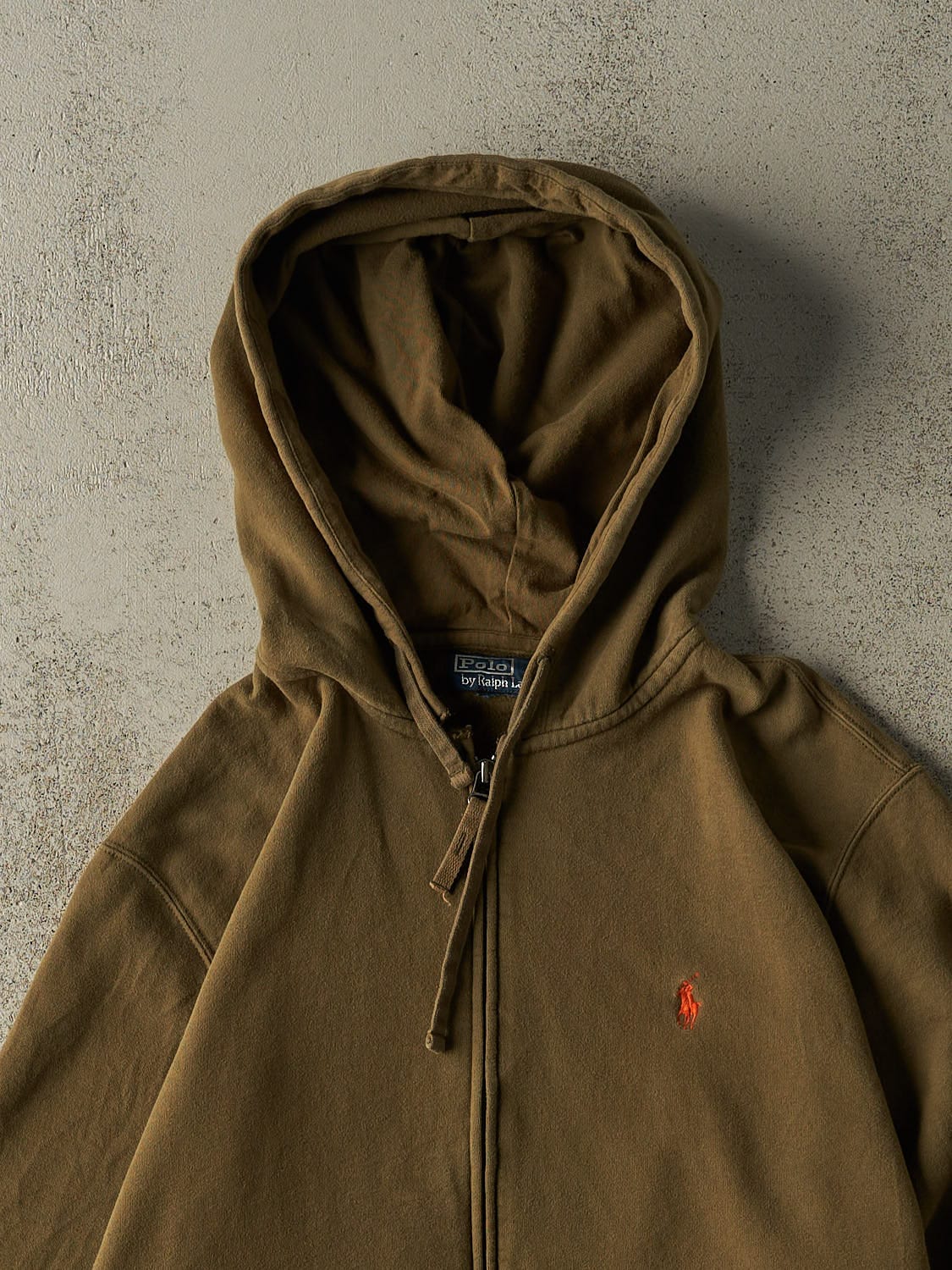 Vintage 90s Green Polo Zip Up Hoodie (L)