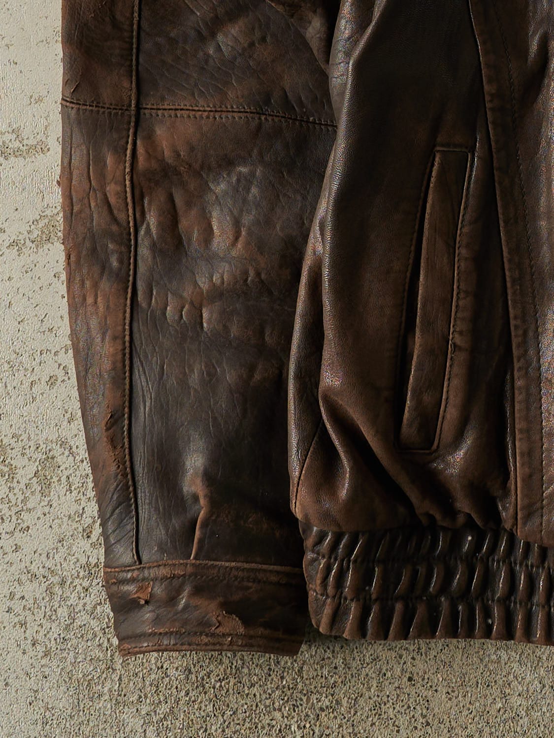 Vintage 90s Brown Wilsons Leather Bomber Jacket (L/XL)