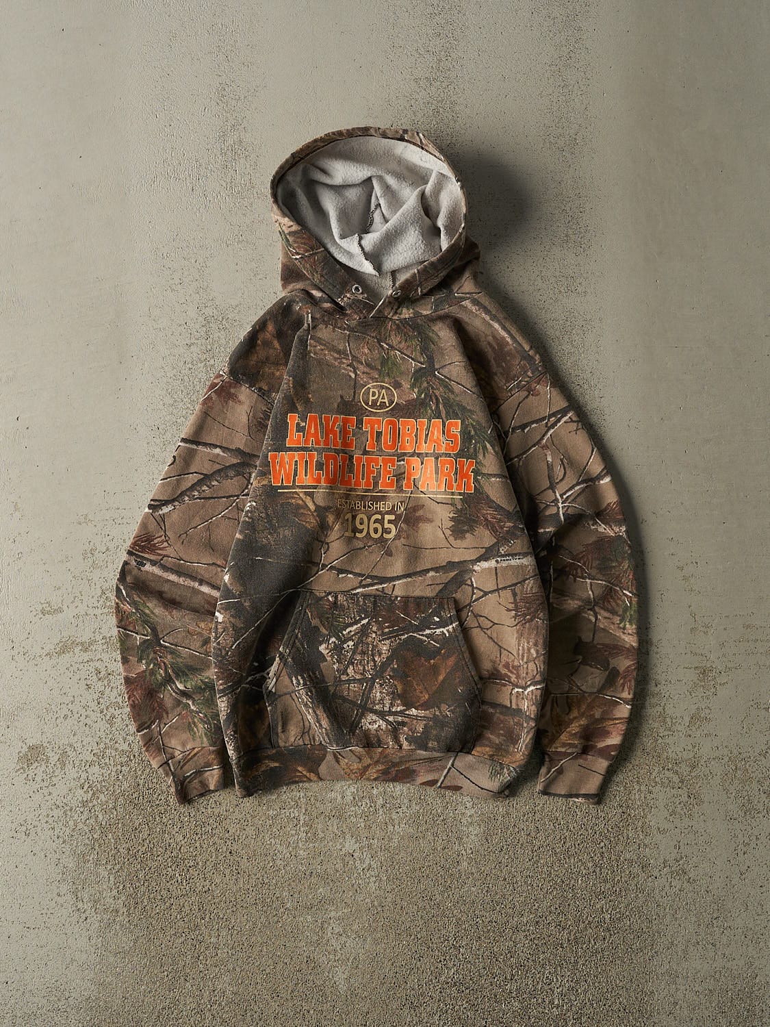 Vintage Y2K Camo Realtree Camo Lake Tobias Hoodie (XS/S)