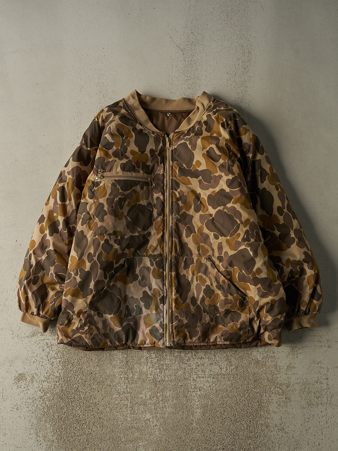 Vintage 90s Camo Duck Camo Nylon Jacket (XXL)