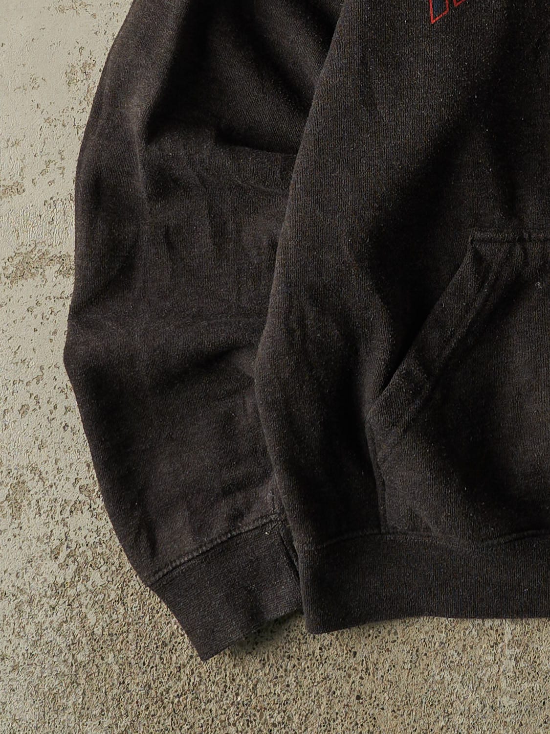 Vintage Y2K Charcoal Grey New England Patriots Hoodie (L)
