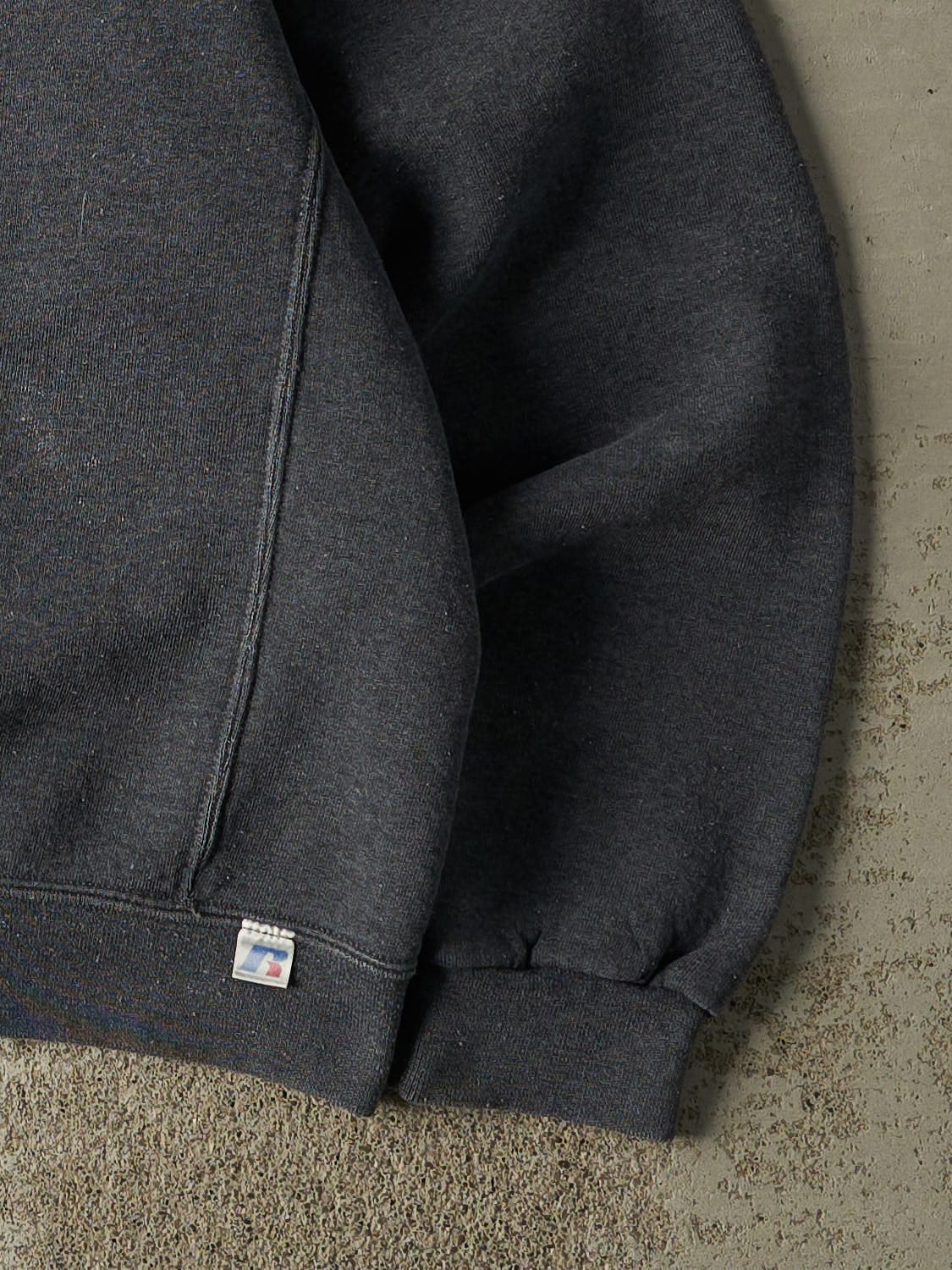 Vintage Y2K Charcoal Grey Russell Athletic Blank Crewneck (M/L)