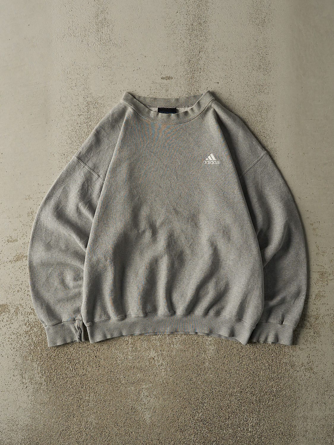 Vintage Y2K Grey Adidas Embroidered Crewneck (S/M)