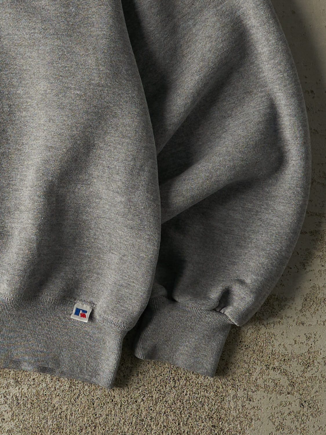 Vintage 90s Grey Russell Athletic Embroidered Crewneck (M/L)