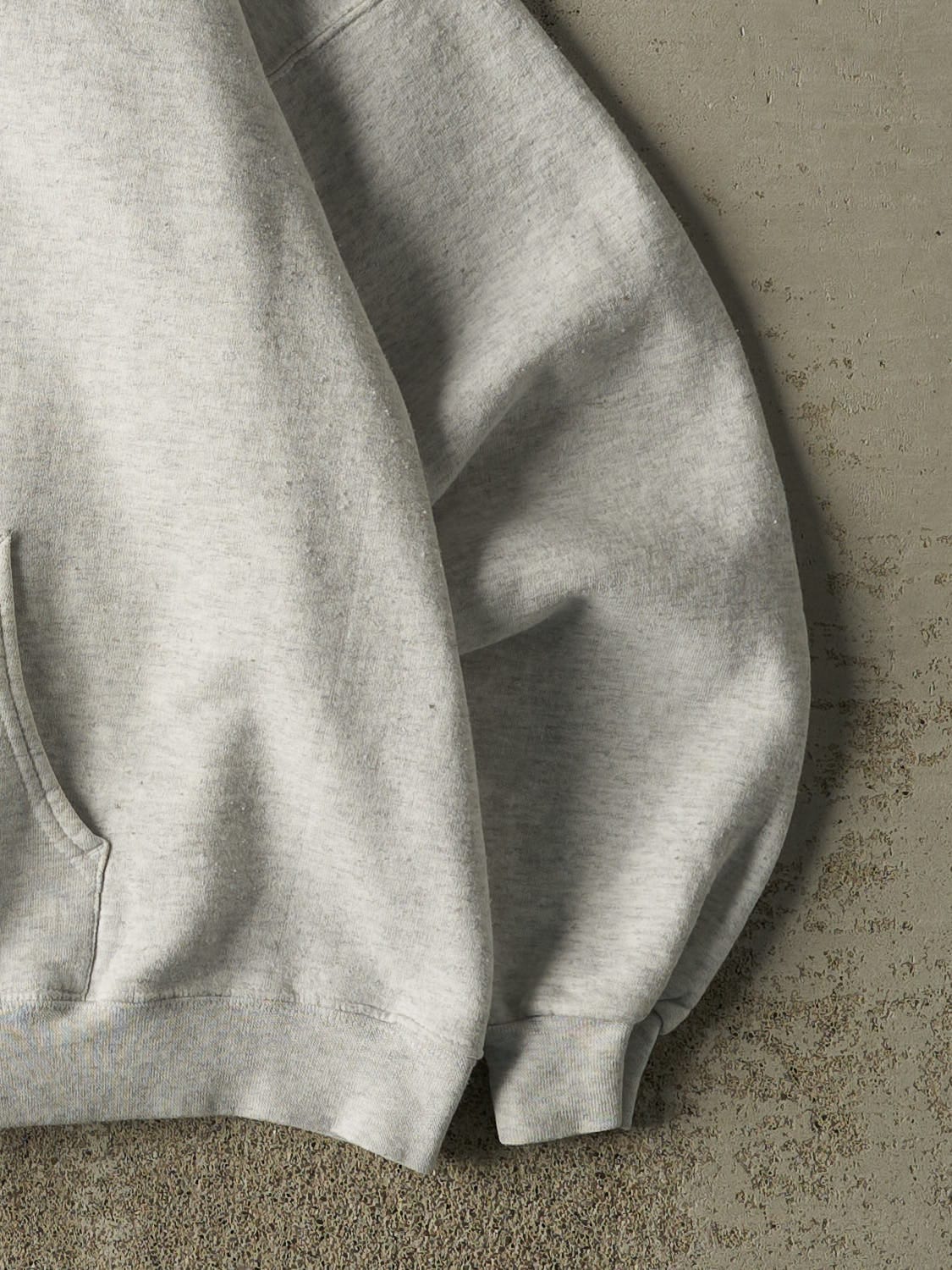 Vintage 90s Heather Grey Blank Zip Up Hoodie (M)