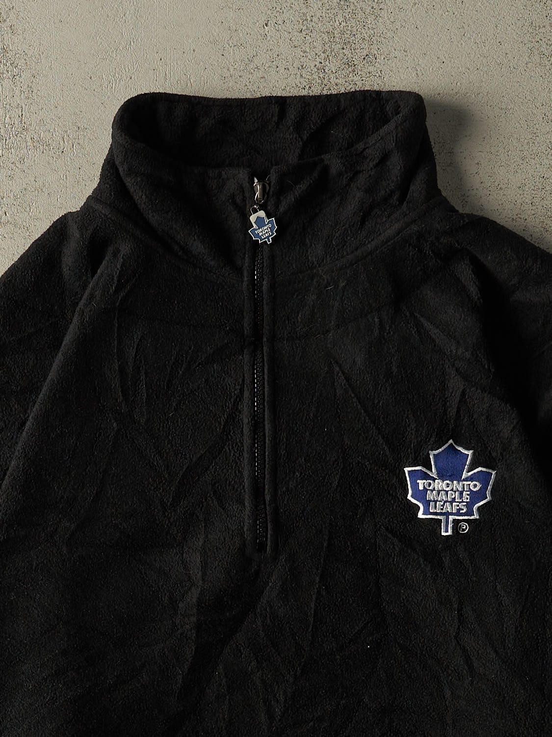 Vintage 90s Black Toronto Maple Leafs Quarter Zip Fleece (XL/XXL)
