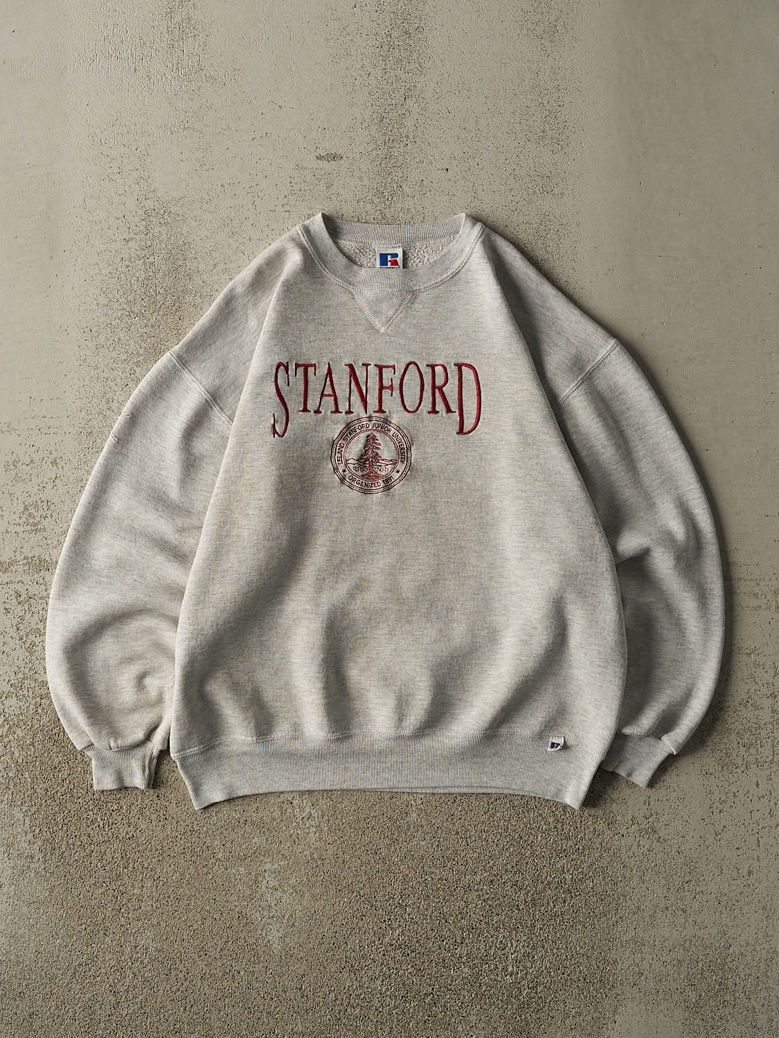 Vintage 90s Grey Russell Athletic Stanford University Crewneck (L)