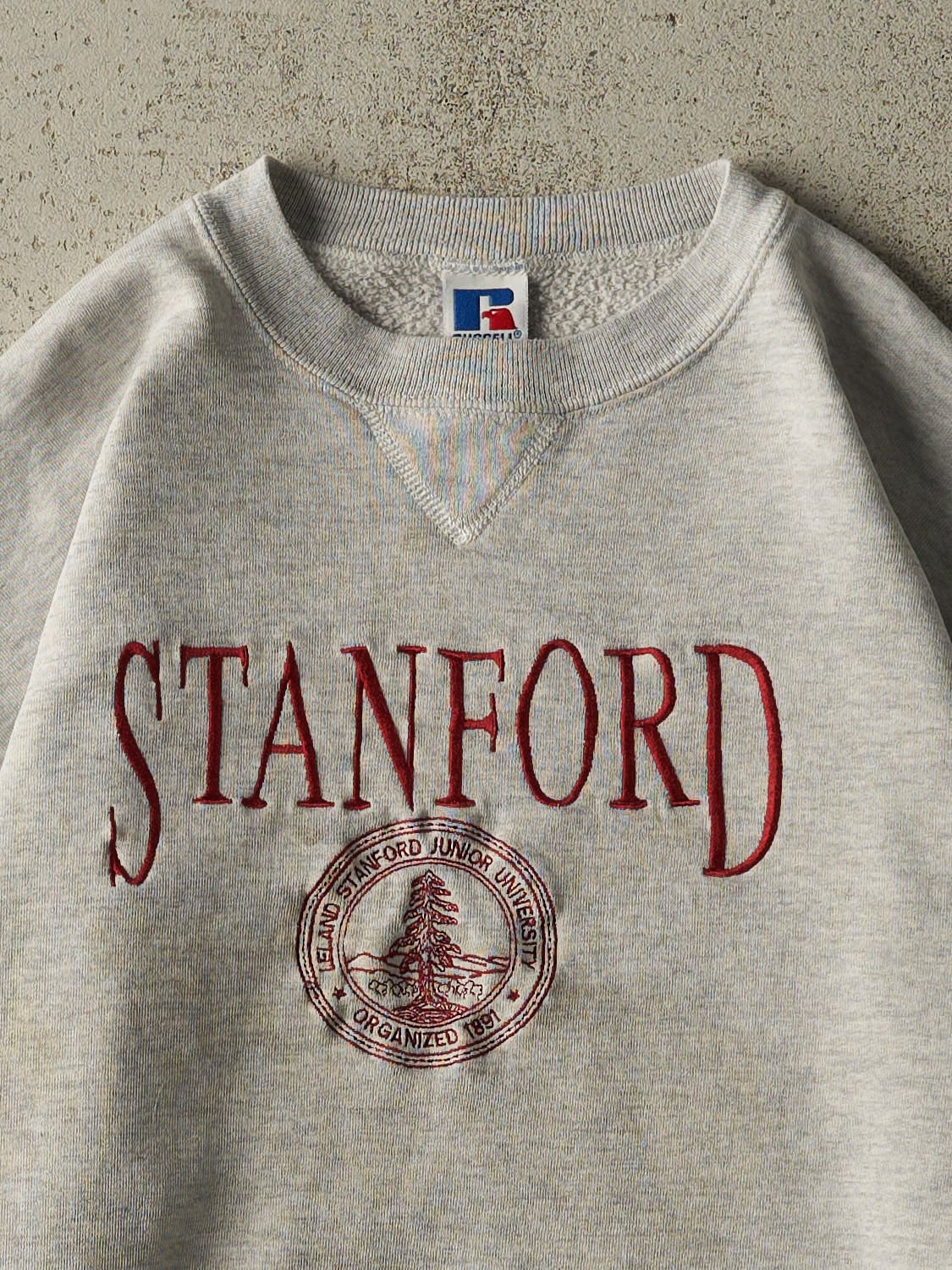 Vintage 90s Grey Russell Athletic Stanford University Crewneck (L)