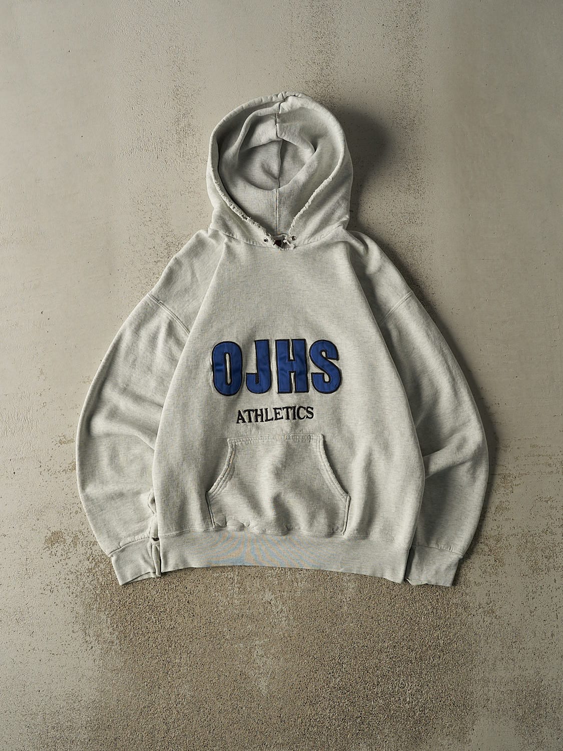 Vintage 90s Grey OJHS Embroidered Hoodie (M/L)