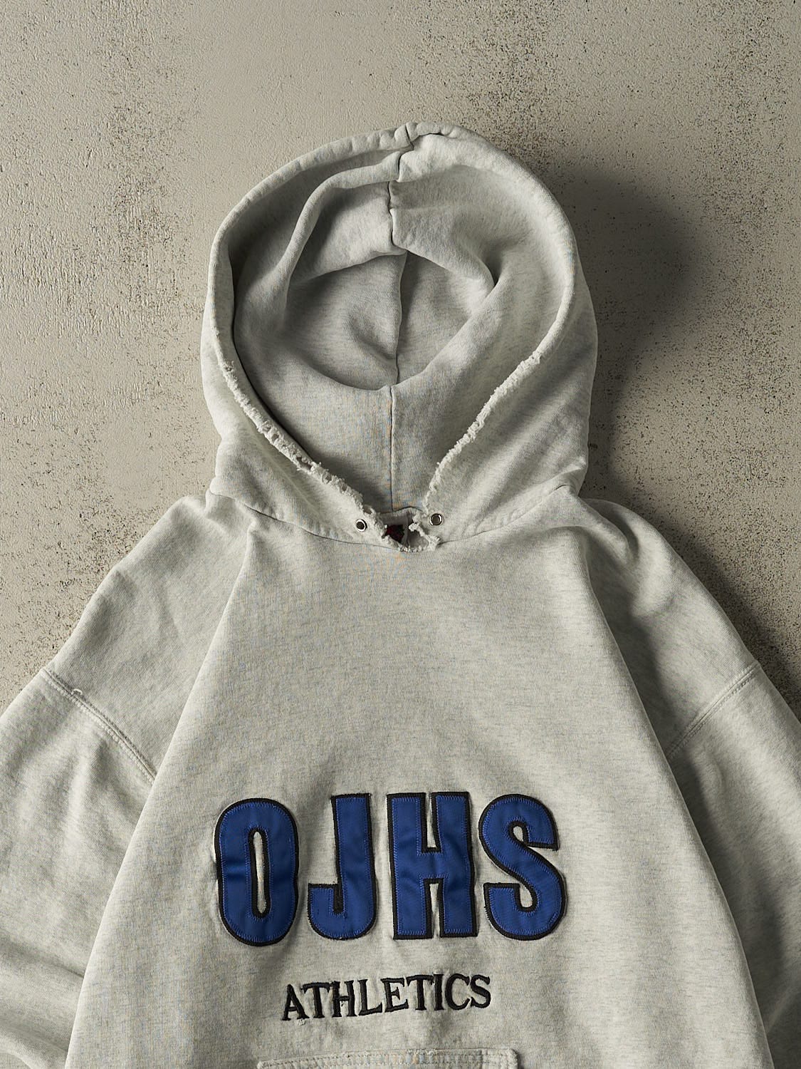 Vintage 90s Grey OJHS Embroidered Hoodie (M/L)