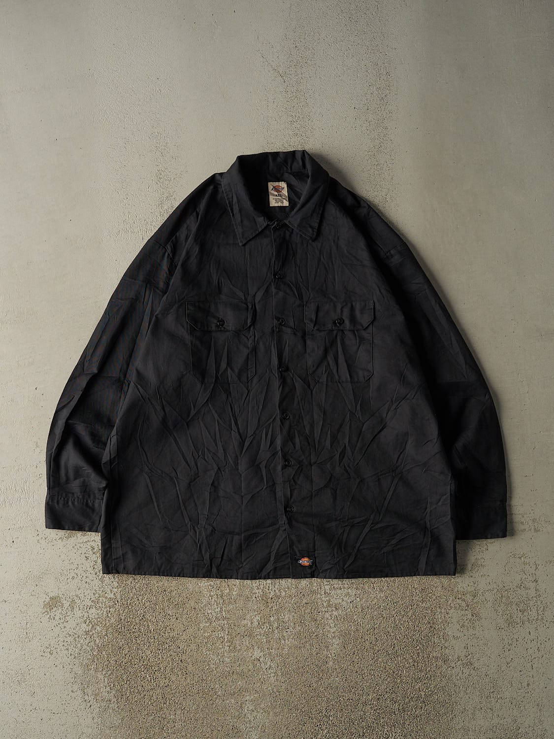 Vintage Y2K Black Dickies Button Up Long Sleeve (XXL/XXXL)