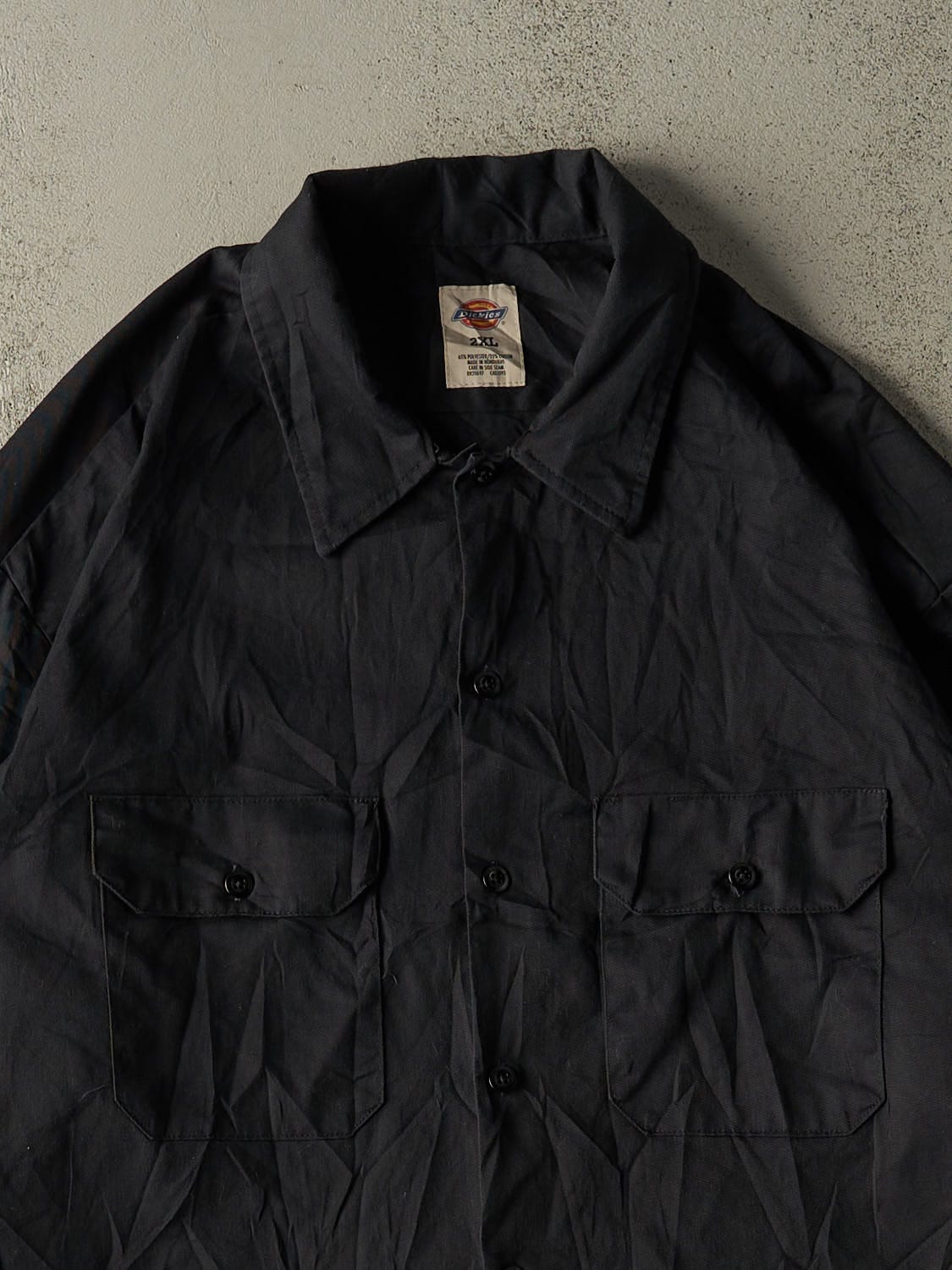 Vintage Y2K Black Dickies Button Up Long Sleeve (XXL/XXXL)