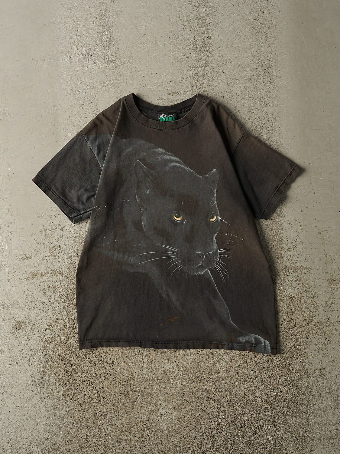 Vintage 90s Faded Black Panther Tee (M/L)