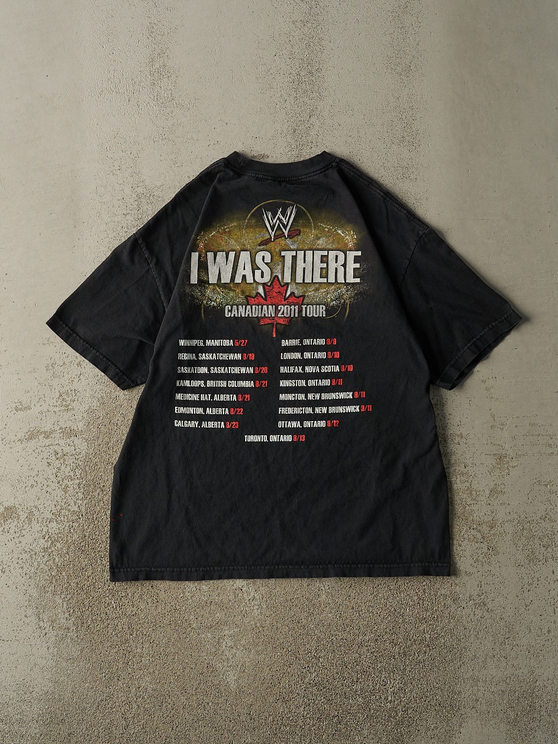 Vintage 11' Black WWE Canadian Tour Tee (L)