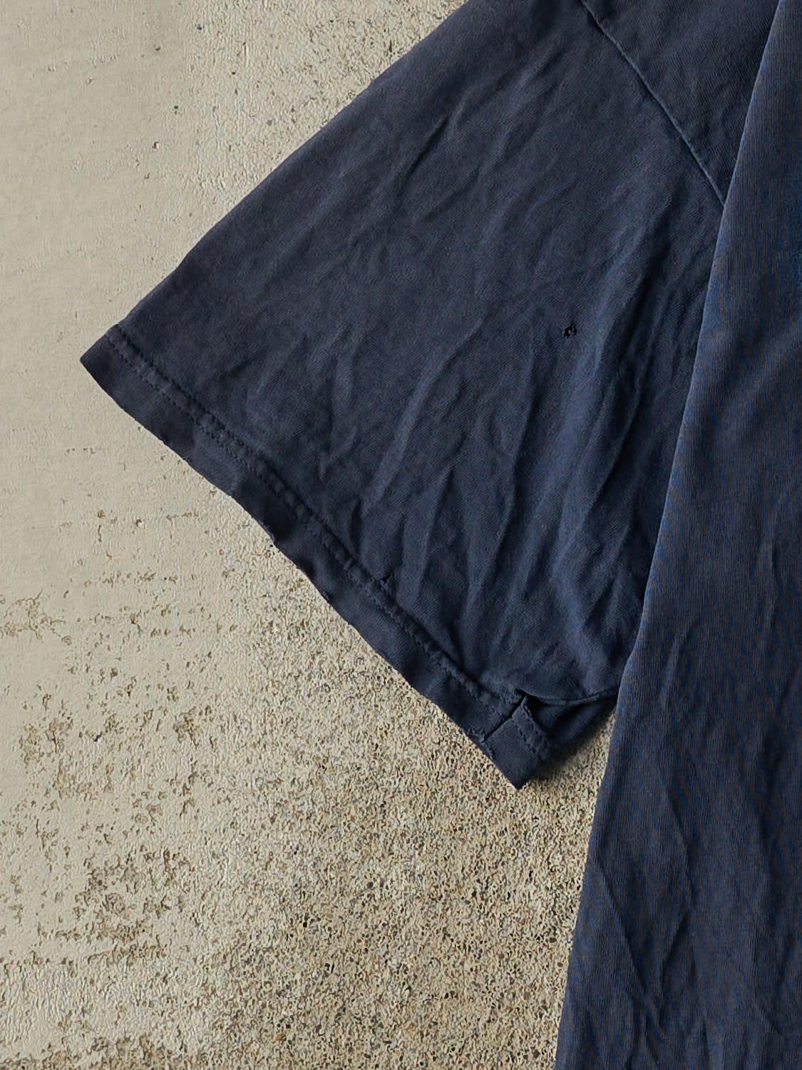 Vintage 90s Navy Blue Nike Swoosh Tee (L/XL)