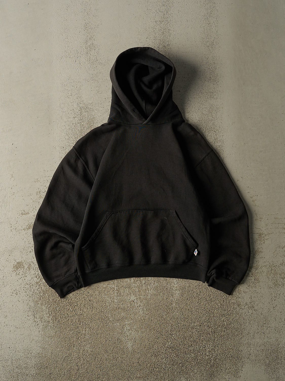 Vintage 90s Black Russell Athletic Blank Hoodie (XS/S)