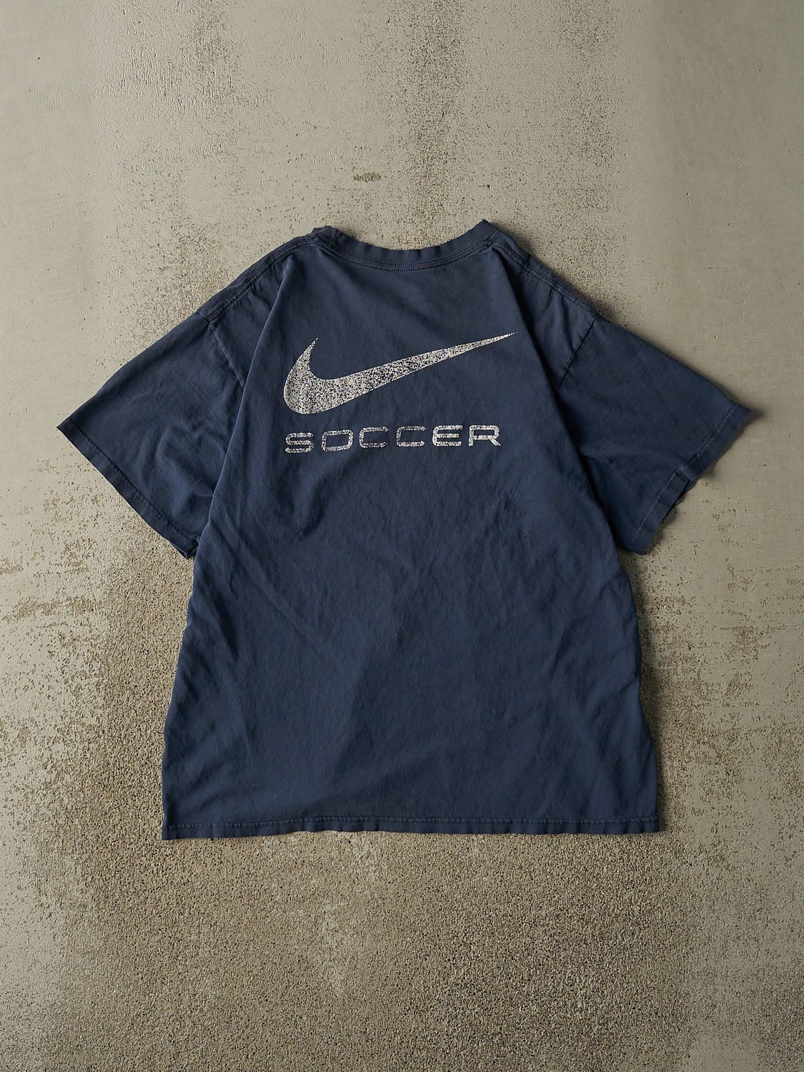 Vintage Y2K Navy Blue Nike Soccer Tee (M/L)