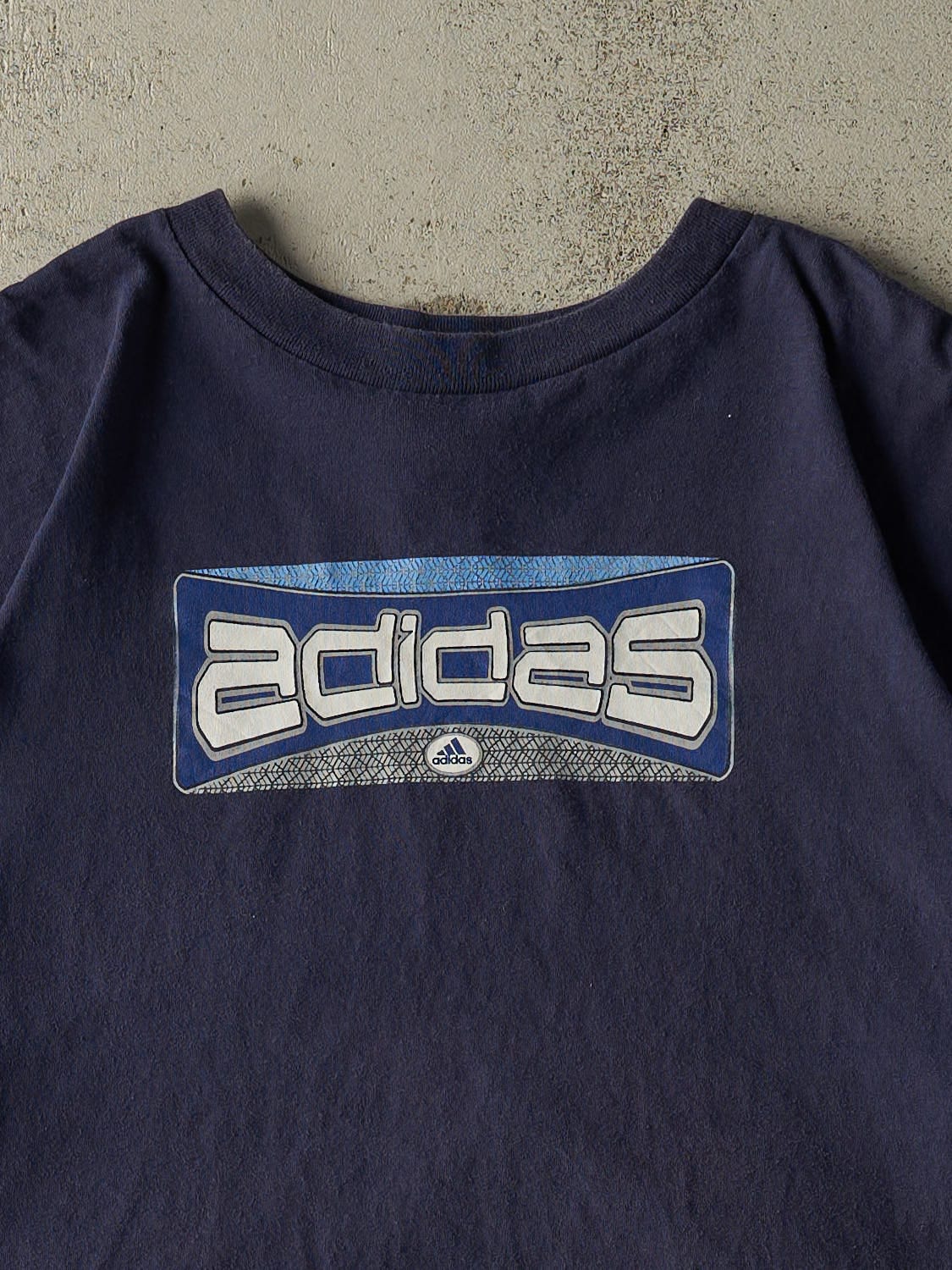 Vintage 90s Navy Blue Adidas Tee (XL)