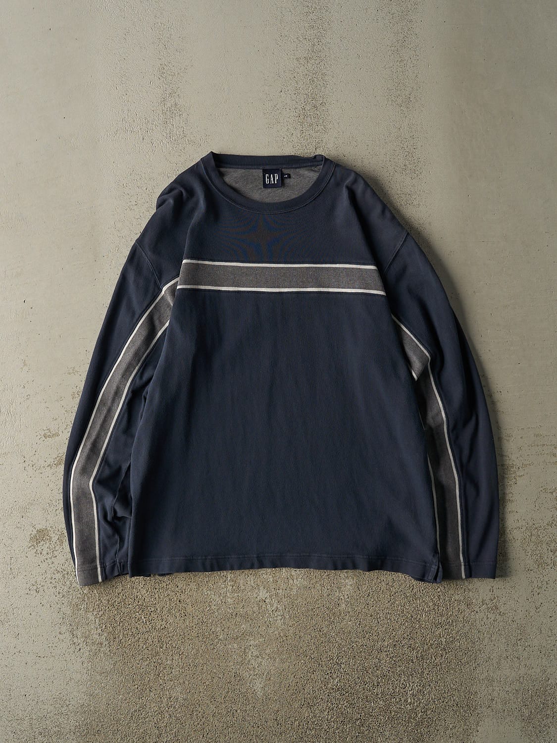 Vintage 90s Navy Blue Gap Striped Long Sleeve (L/XL)