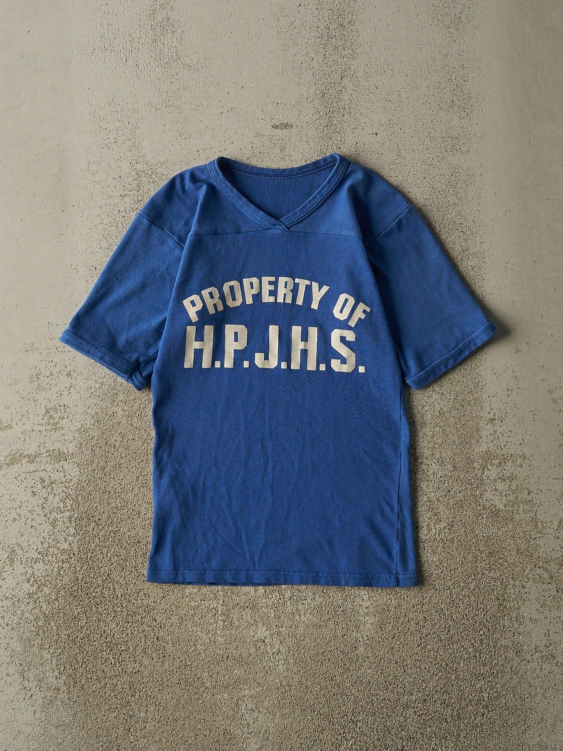Vintage 70s Blue HPJ High School Tee (XXS)