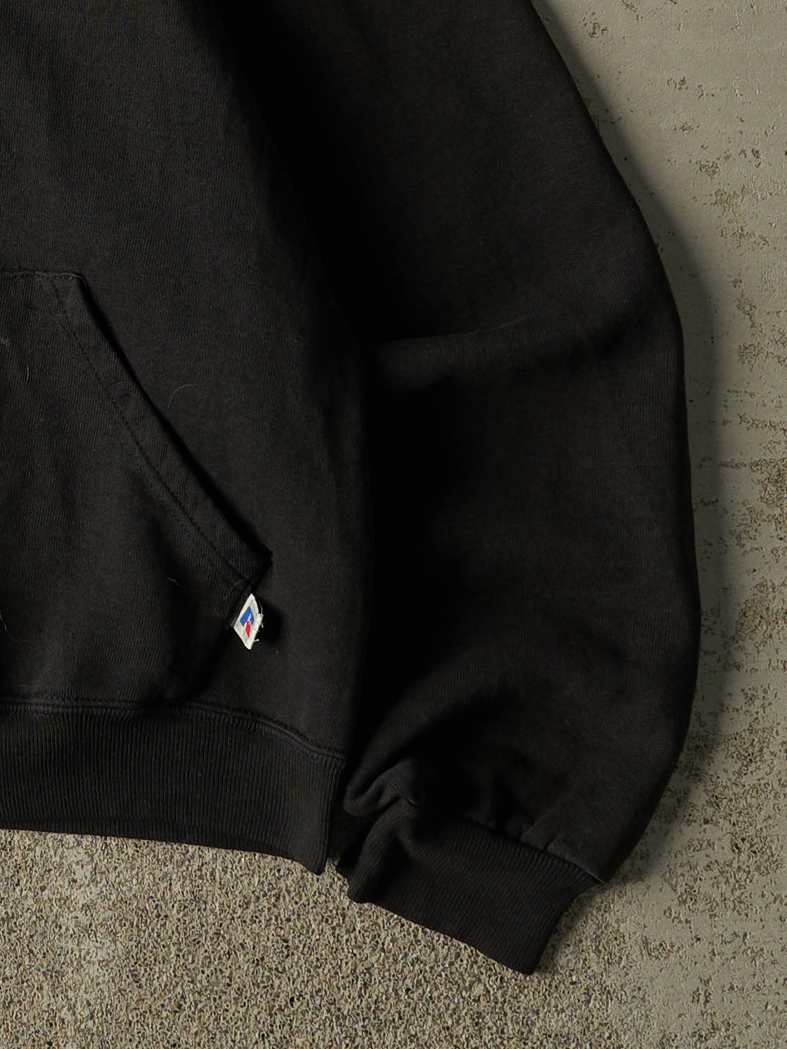 Vintage 90s Black Russell Athletic Blank Hoodie (XS/S)