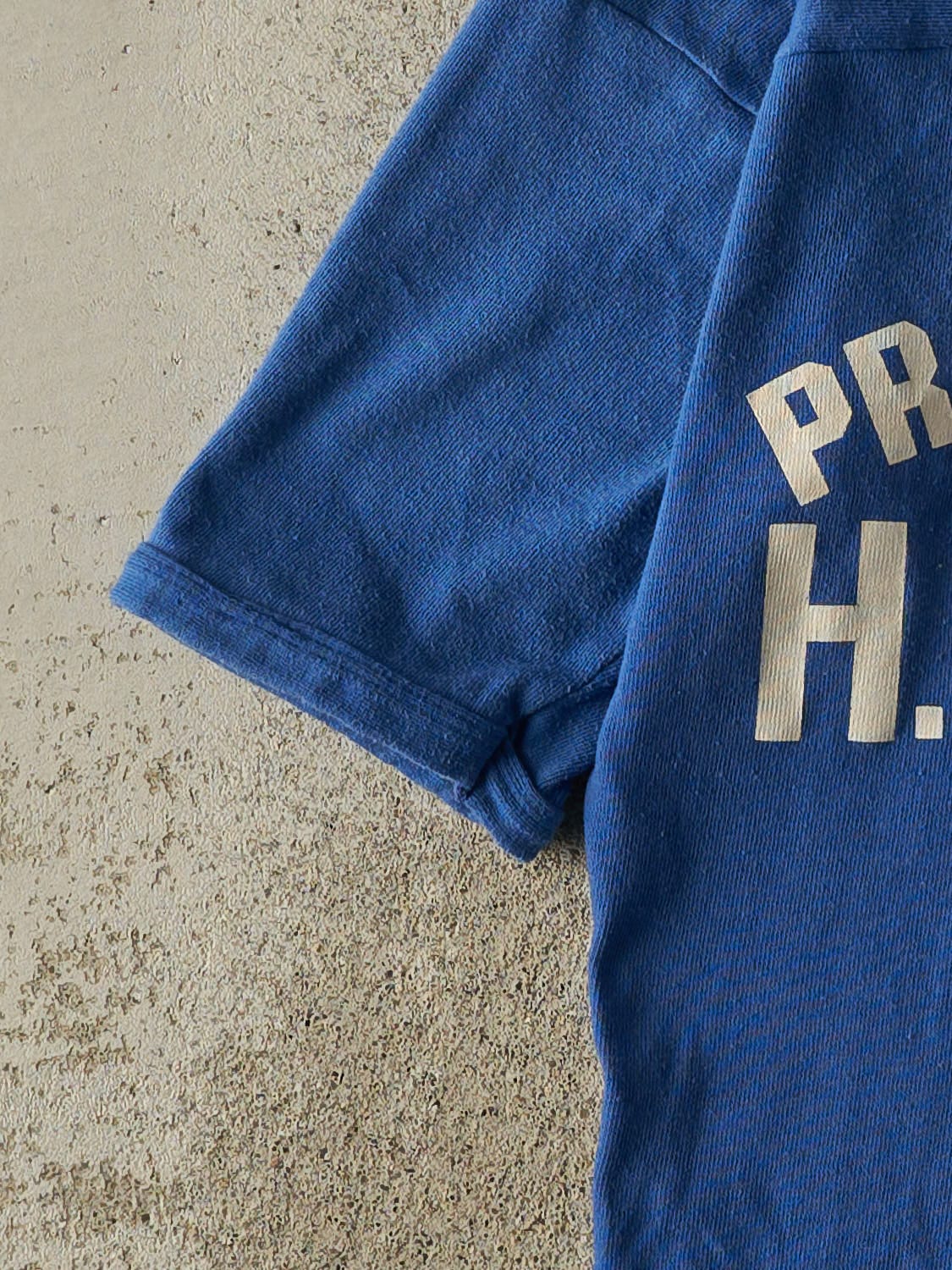 Vintage 70s Blue HPJ High School Tee (XXS)