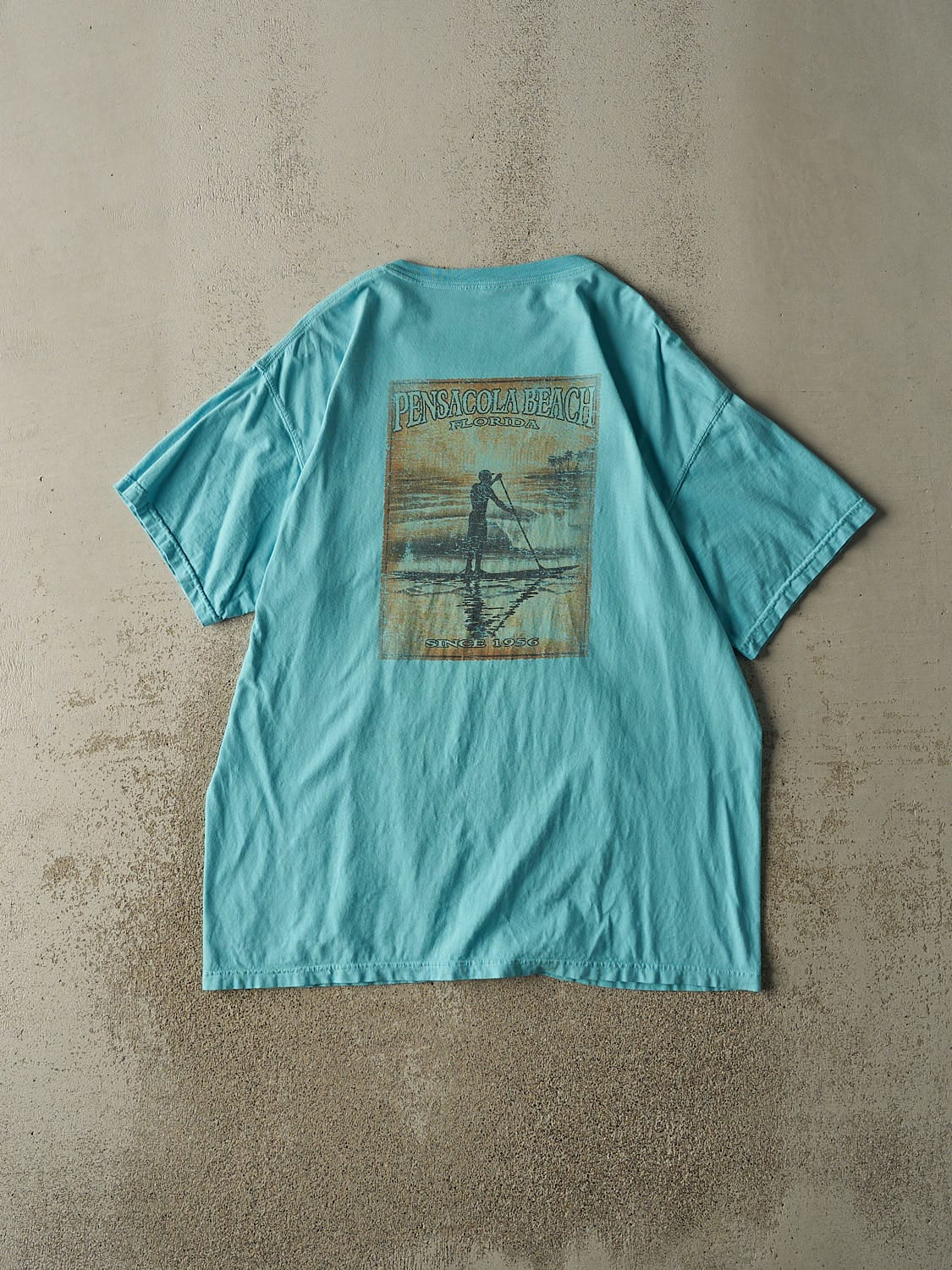 Vintage Y2K Blue Pensacola Beach FL Tee (XL/XXL)