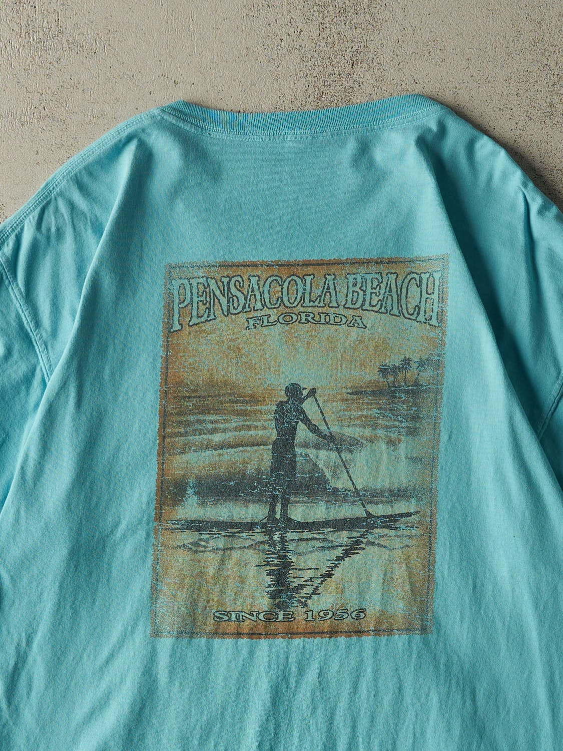 Vintage Y2K Blue Pensacola Beach FL Tee (XL/XXL)