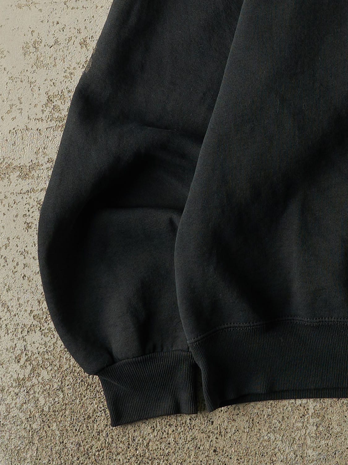 Vintage 90s Faded Black Russell Athletic Blank Crewneck (S)