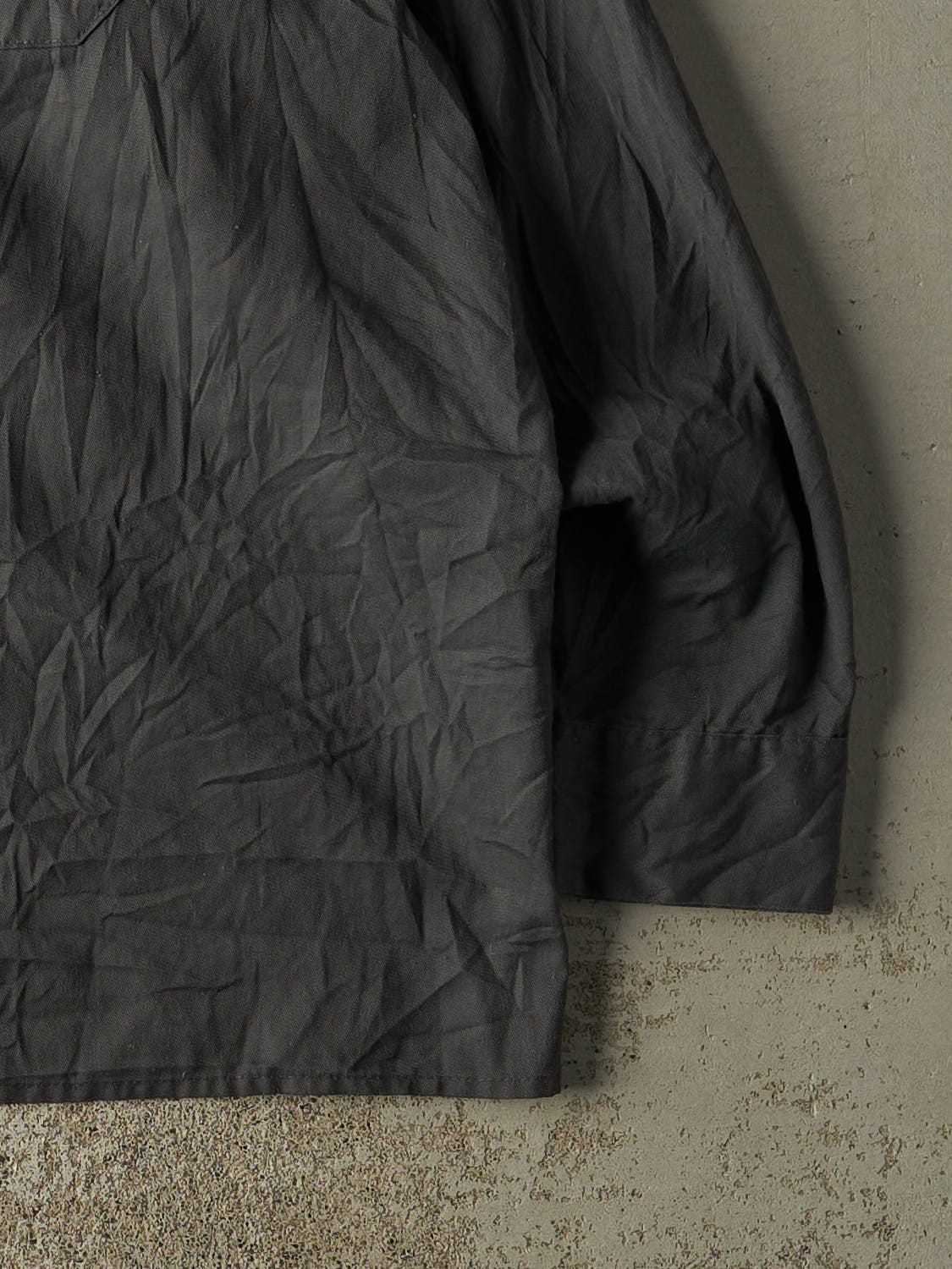 Vintage Y2K Charcoal Grey Dickies Button Up Long Sleeve (XXL/XXXL)