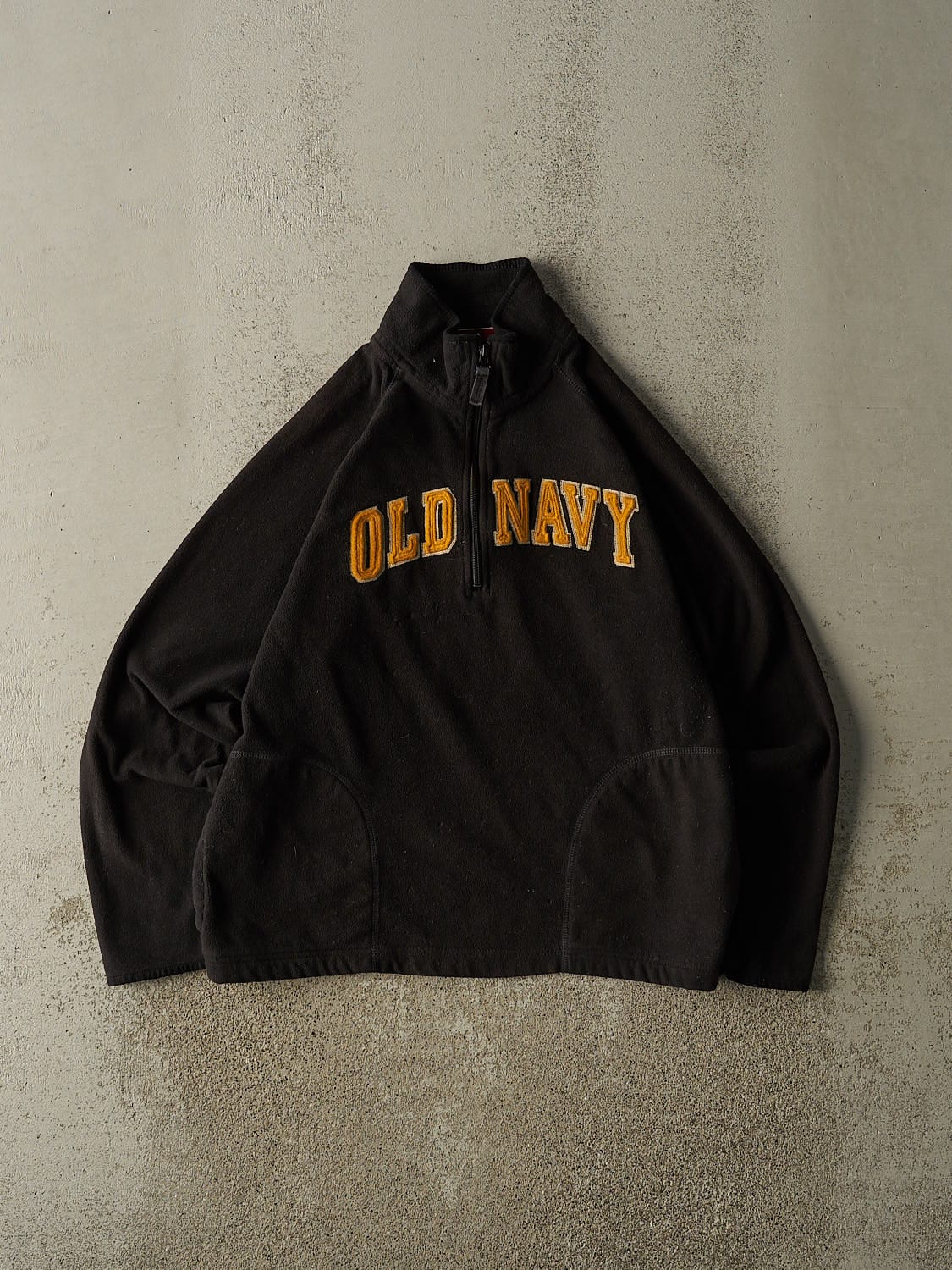 Vintage 90s Black Old Navy Quarter Zip Fleece (M)