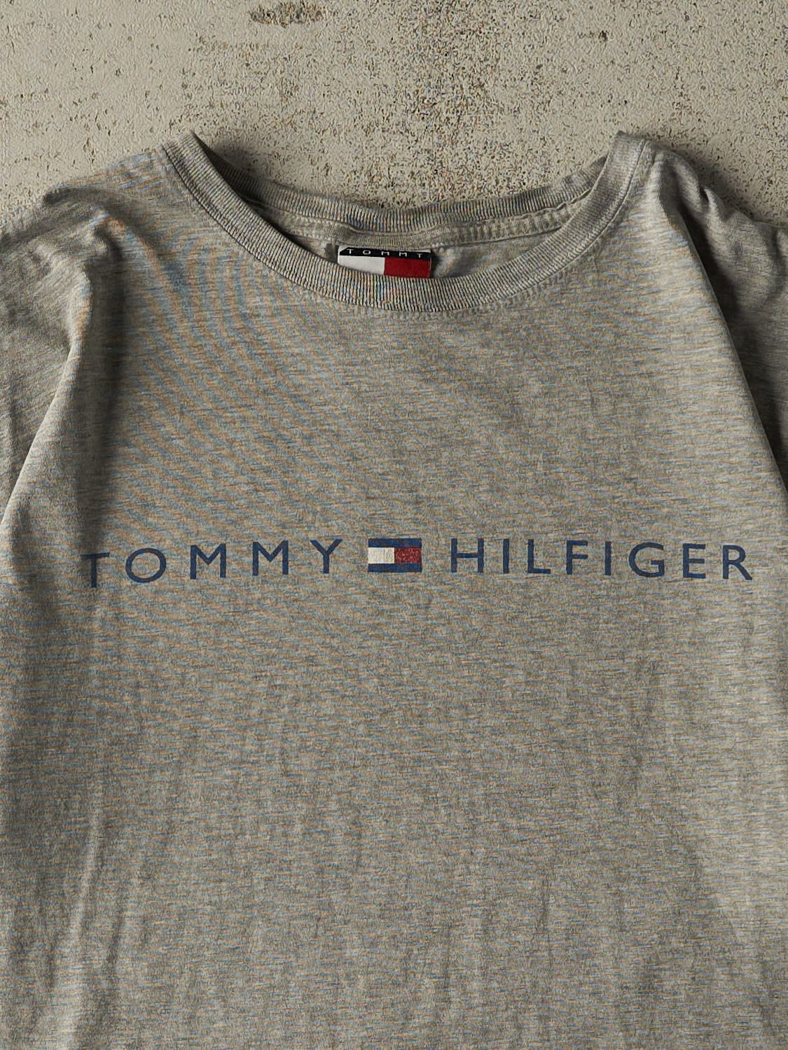 Vintage 90s Grey Tommy Hilfiger Tee (M)