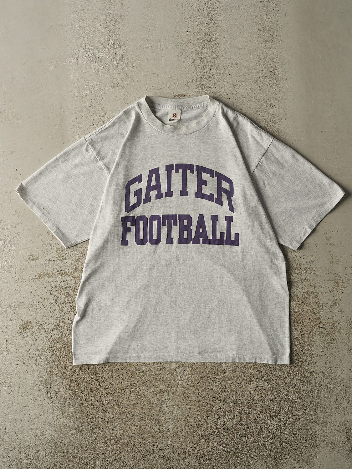 Vintage 90s Heather Grey Gaiter Football Single Stitch Tee (L/XL)