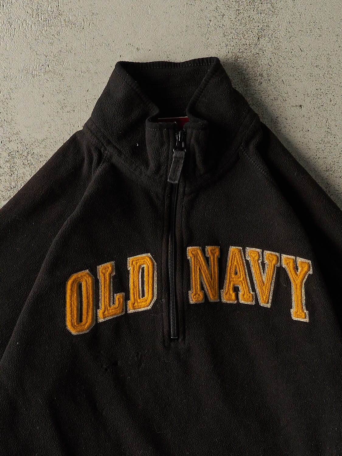 Vintage 90s Black Old Navy Quarter Zip Fleece (M)