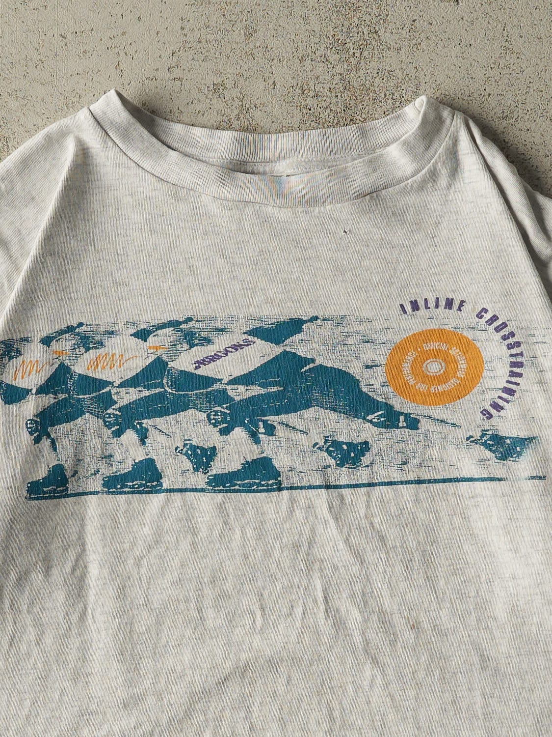 Vintage 90s Heather Grey Brooks Inline Cross Training Tee (M/L)