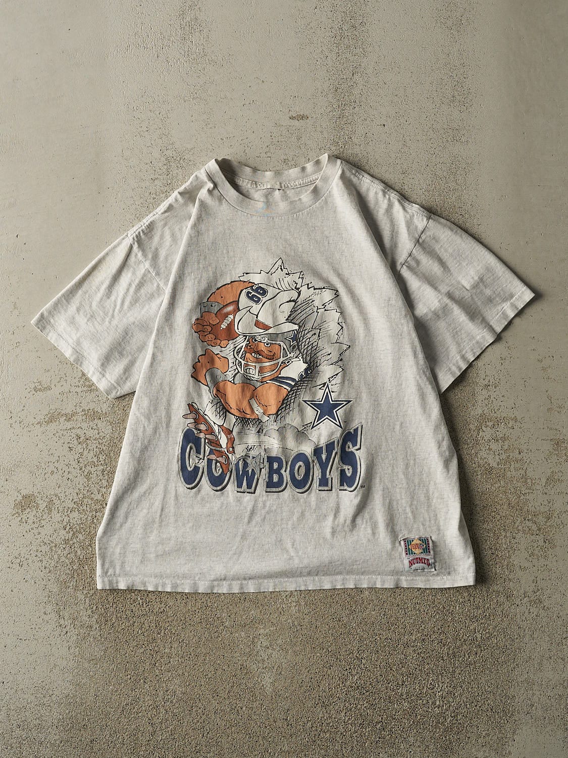 Vintage 90s Heather Grey Dallas Cowboys Tee (L/XL)