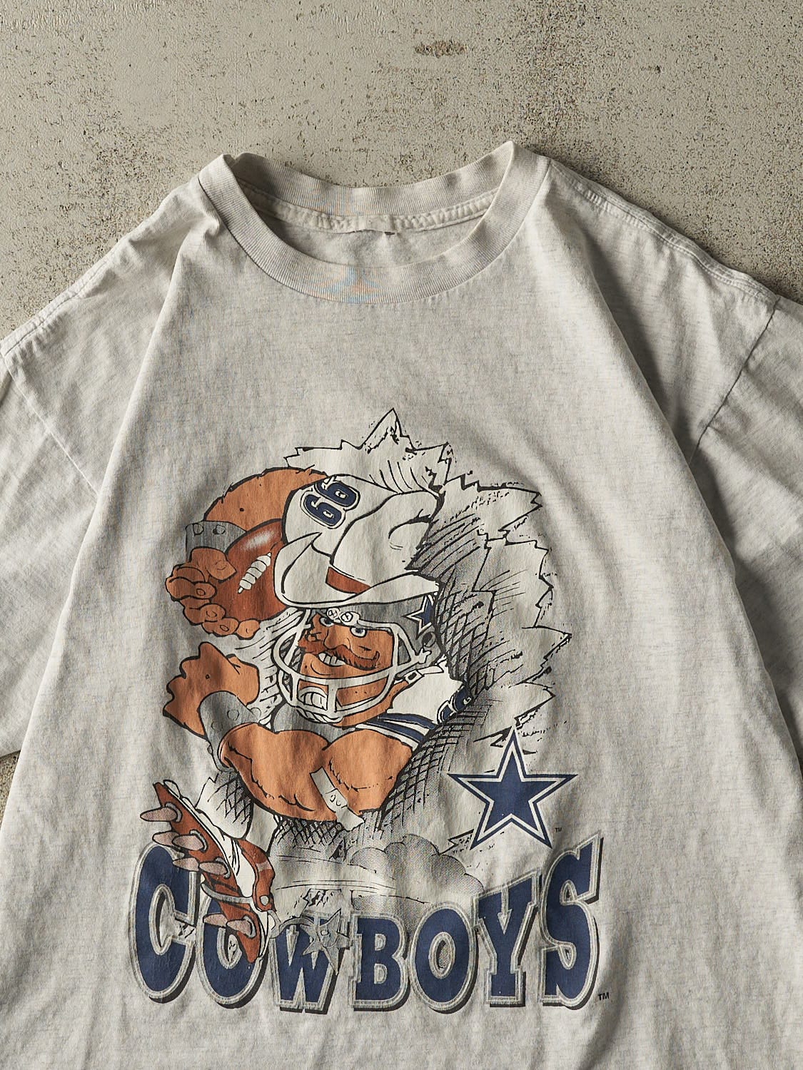 Vintage 90s Heather Grey Dallas Cowboys Tee (L/XL)