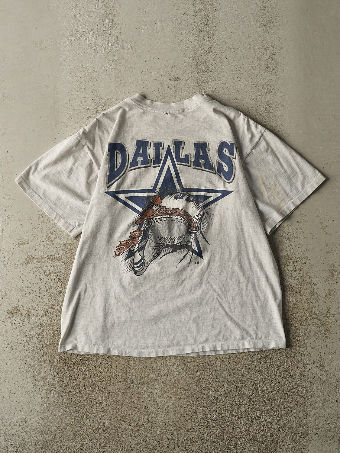 Vintage 90s Heather Grey Dallas Cowboys Tee (L/XL)
