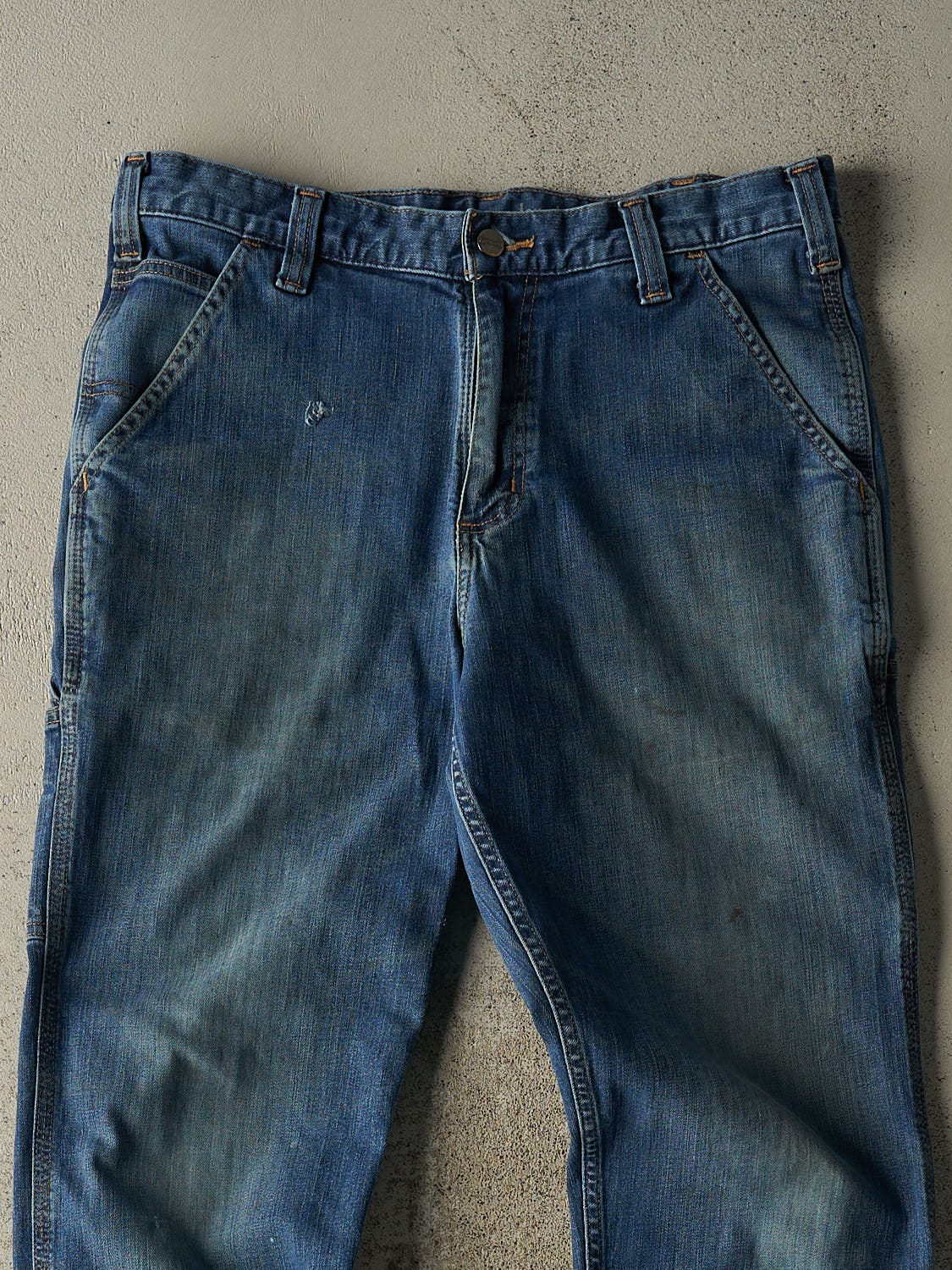 Vintage Y2K Dark Wash Carhartt Work Jeans (34x32)