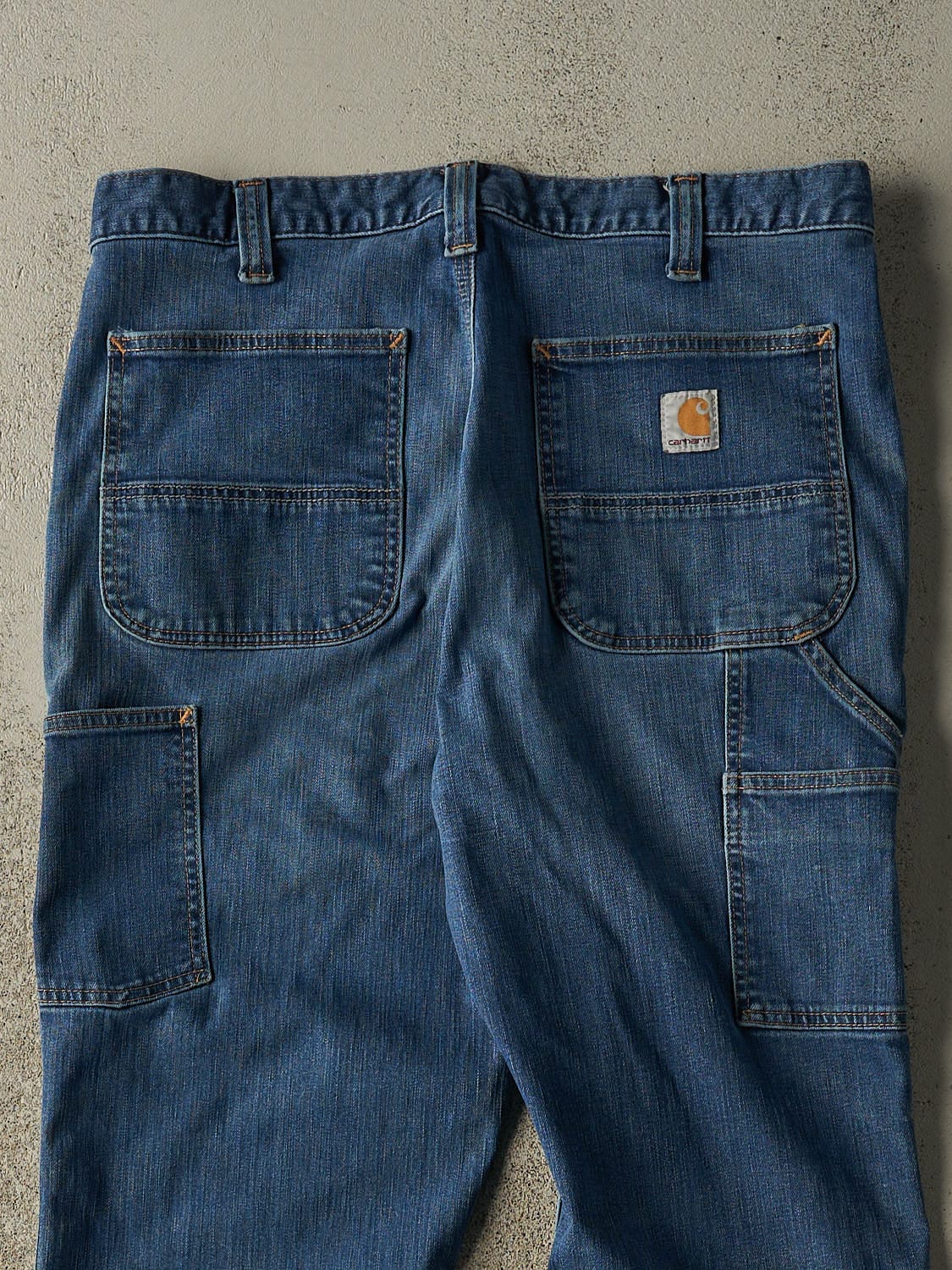 Vintage Y2K Dark Wash Carhartt Work Jeans (34x32)