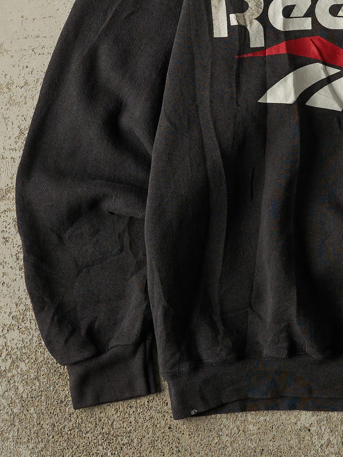 Vintage 90s Faded Black Reebok Crewneck (S/M)
