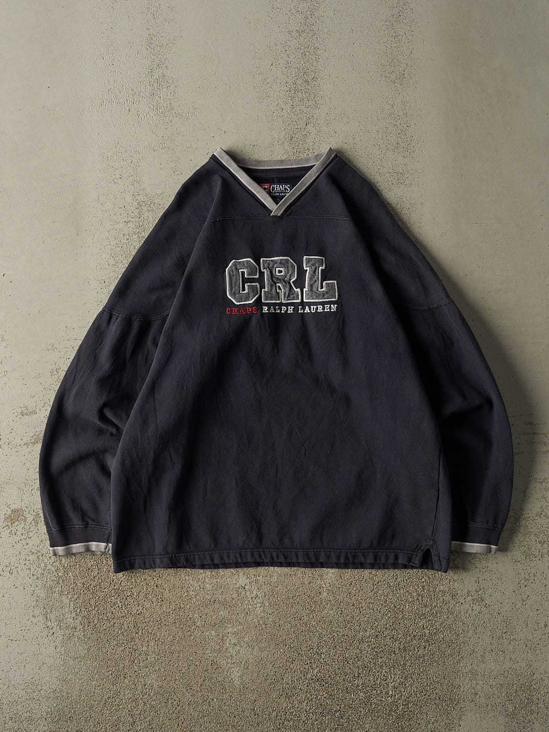 Vintage 90s Navy Blue Chaps Embroidered Crewneck (L/XL)