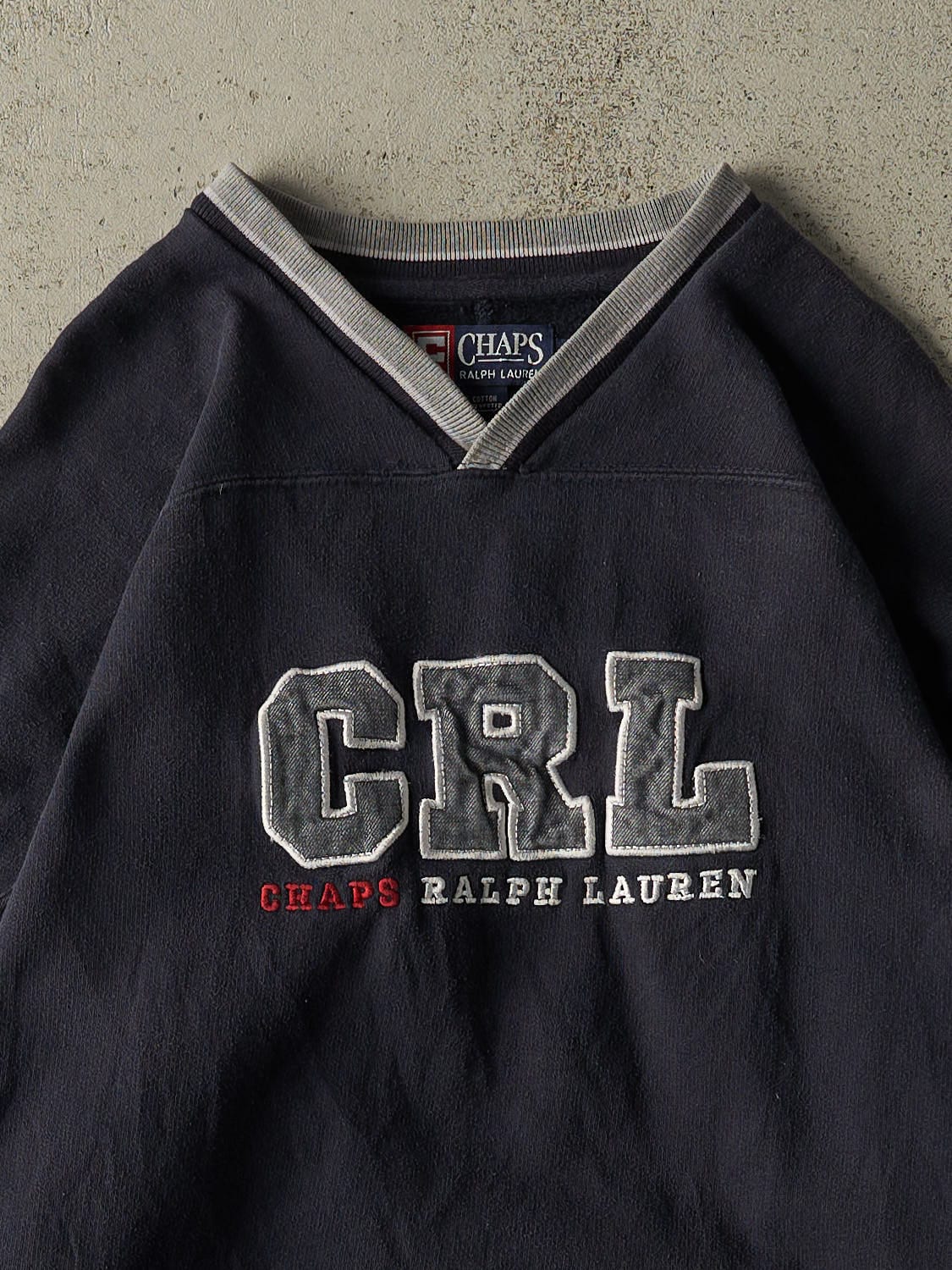 Vintage 90s Navy Blue Chaps Embroidered Crewneck (L/XL)