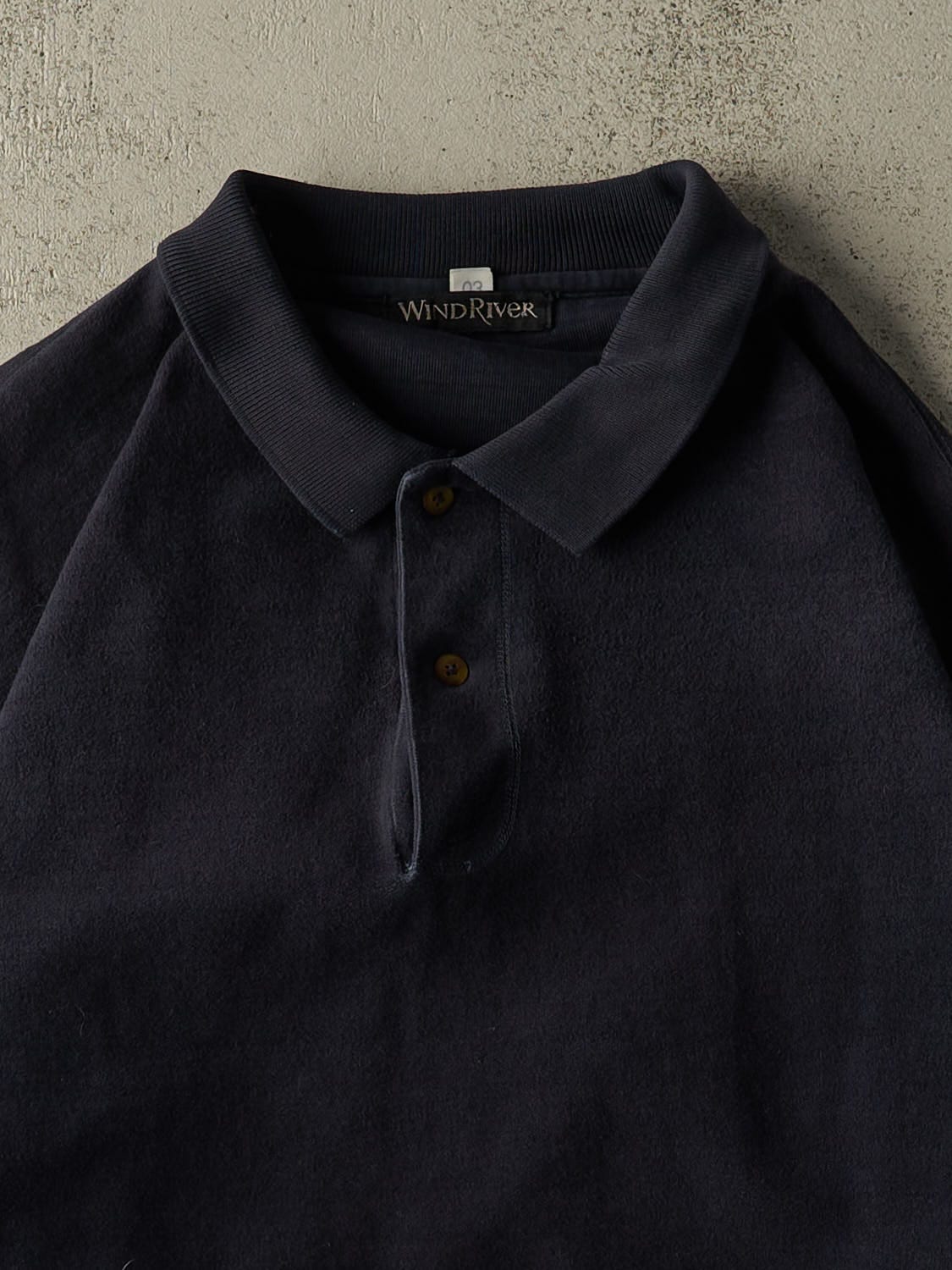 Vintage 90s Navy Blue Wind River Quarter Button Sweater (XL/XXL)