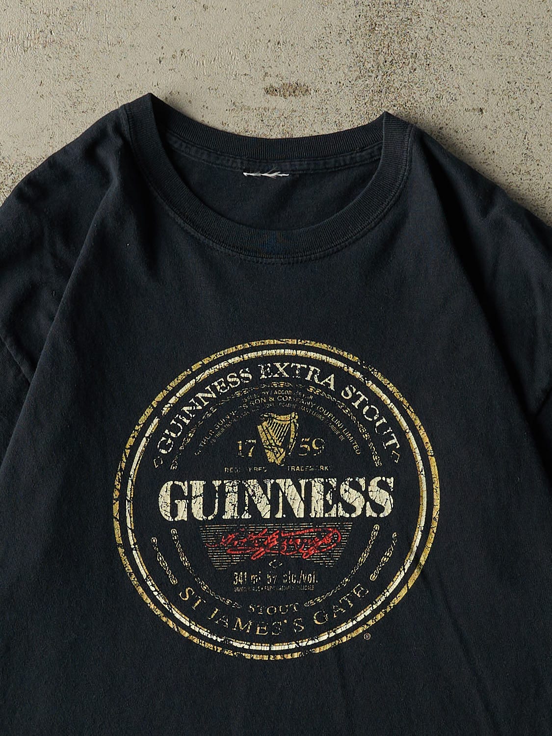 Vintage Y2K Black Guinness Tee (M)