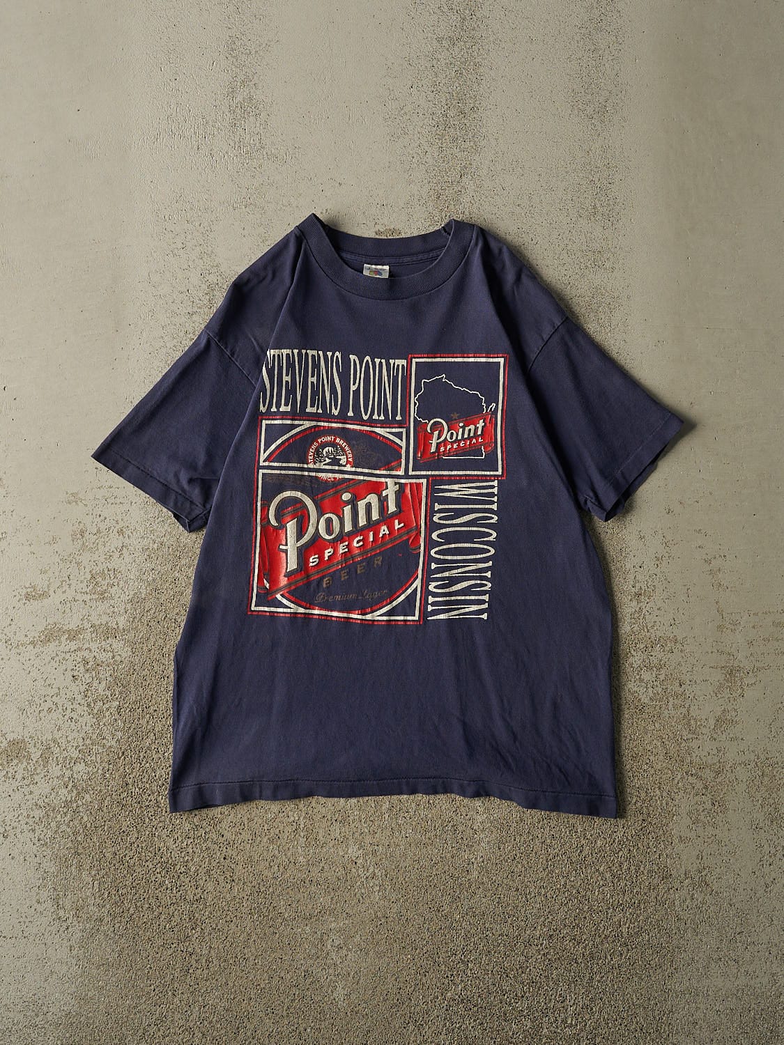 Vintage 90s Navy Blue Point Special Beer Single Stitch Tee (M/L)