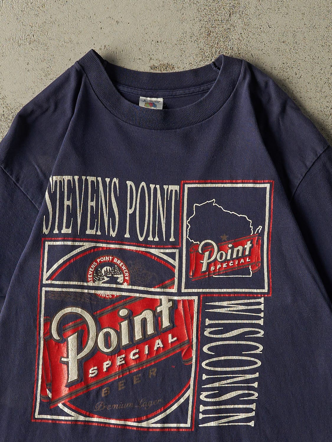Vintage 90s Navy Blue Point Special Beer Single Stitch Tee (M/L)