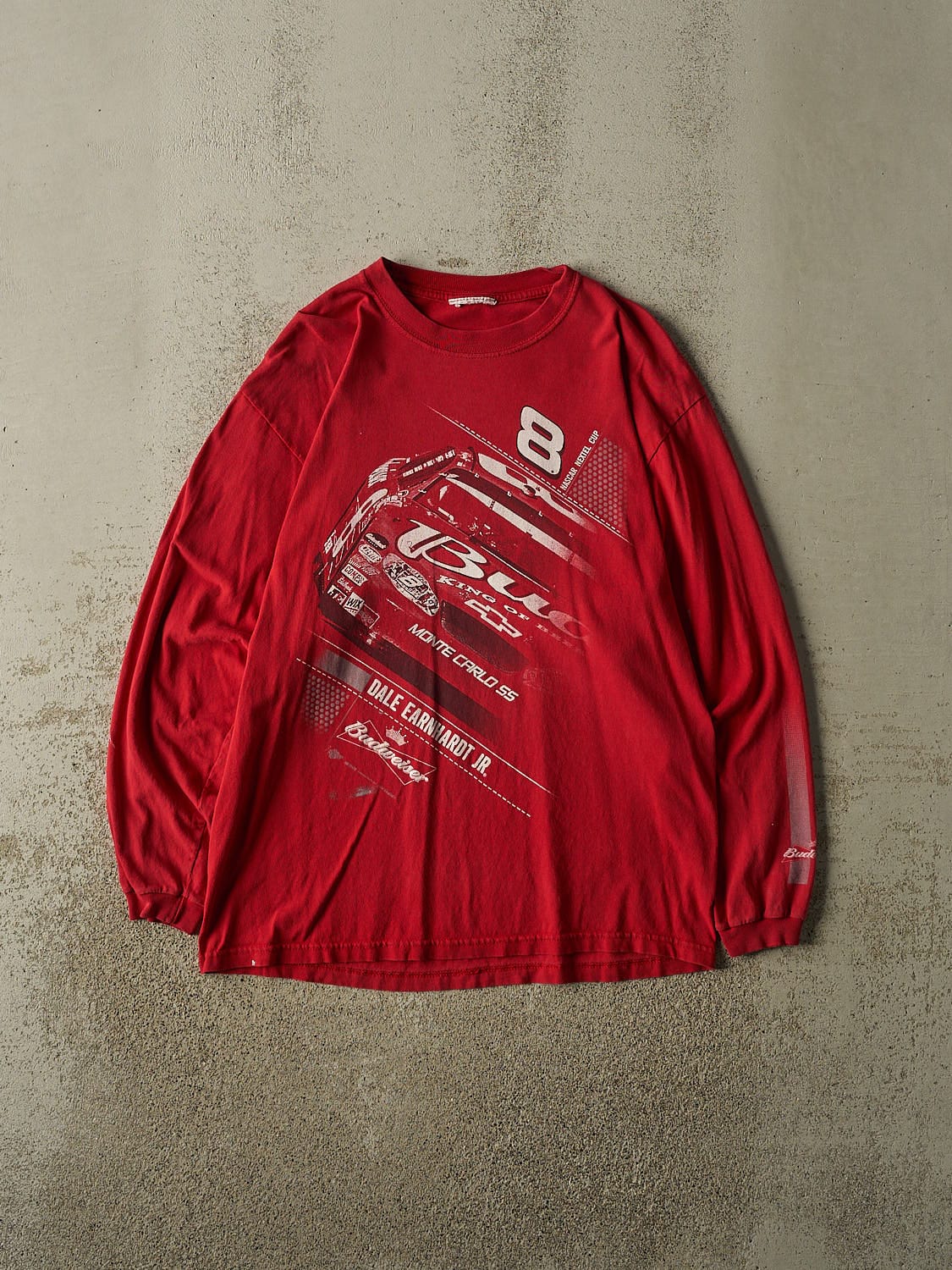Vintage 06' Red Budweiser Nascar Dale Earnhardt Jr. Long Sleeve (L)